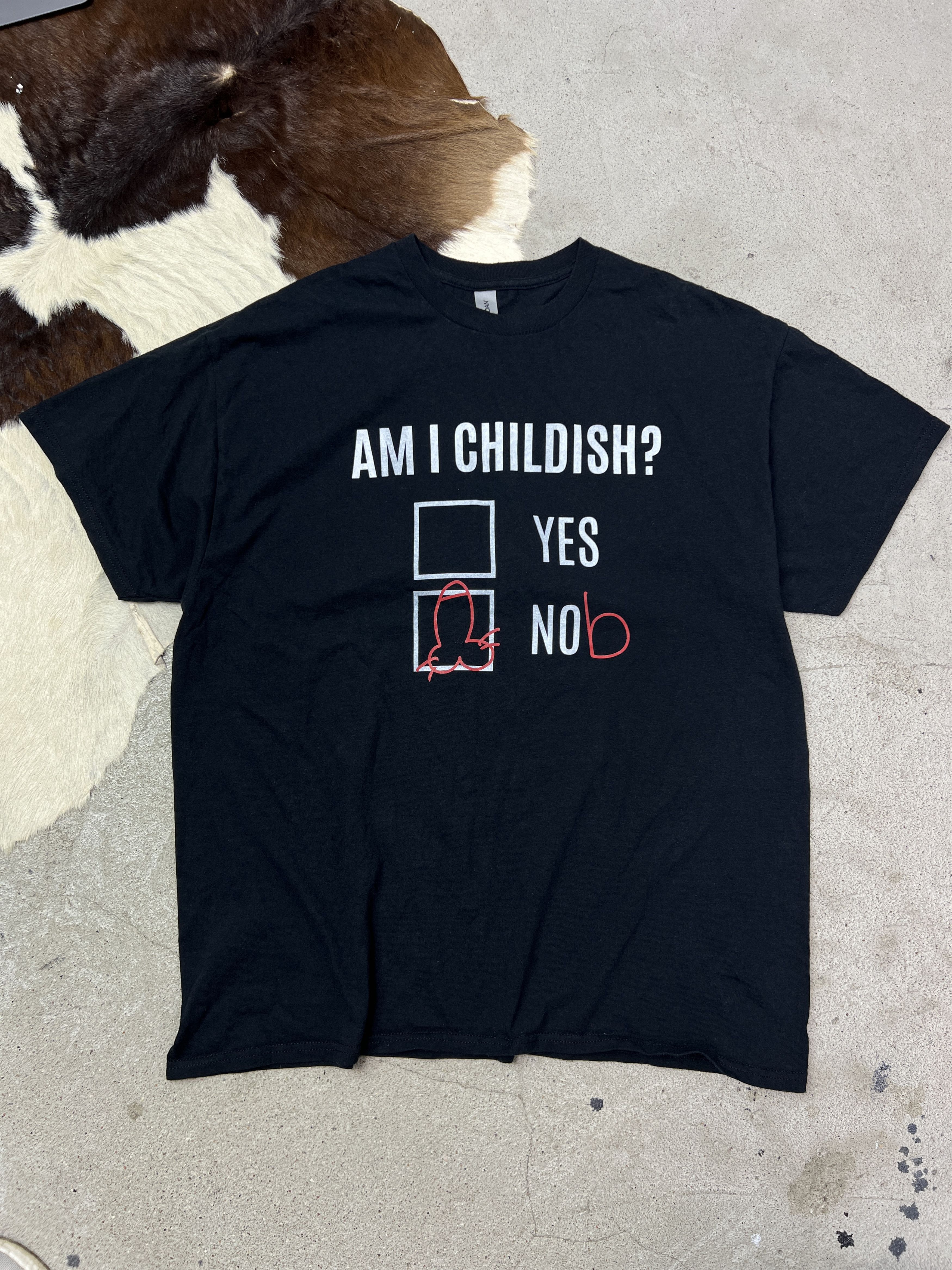 Vintage Vintage Streetwear Oversize Printed Am I Childlish T-shirt Size US XL / EU 56 / 4 - 1 Thumbnail