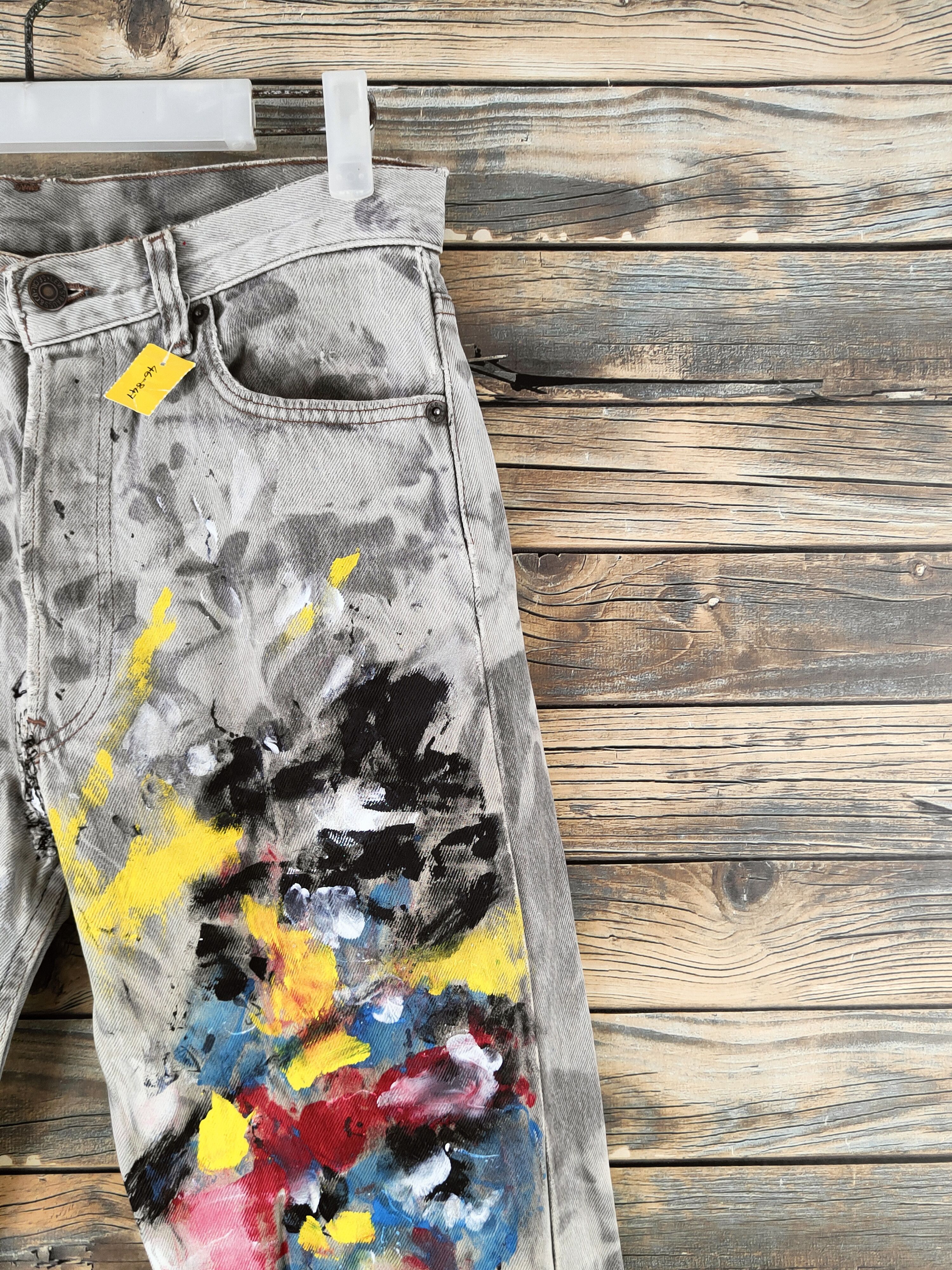 Levi's DL 501 Levi's Painter reconstructed Ripped denim #46-957 Size US 29 - 5 Thumbnail