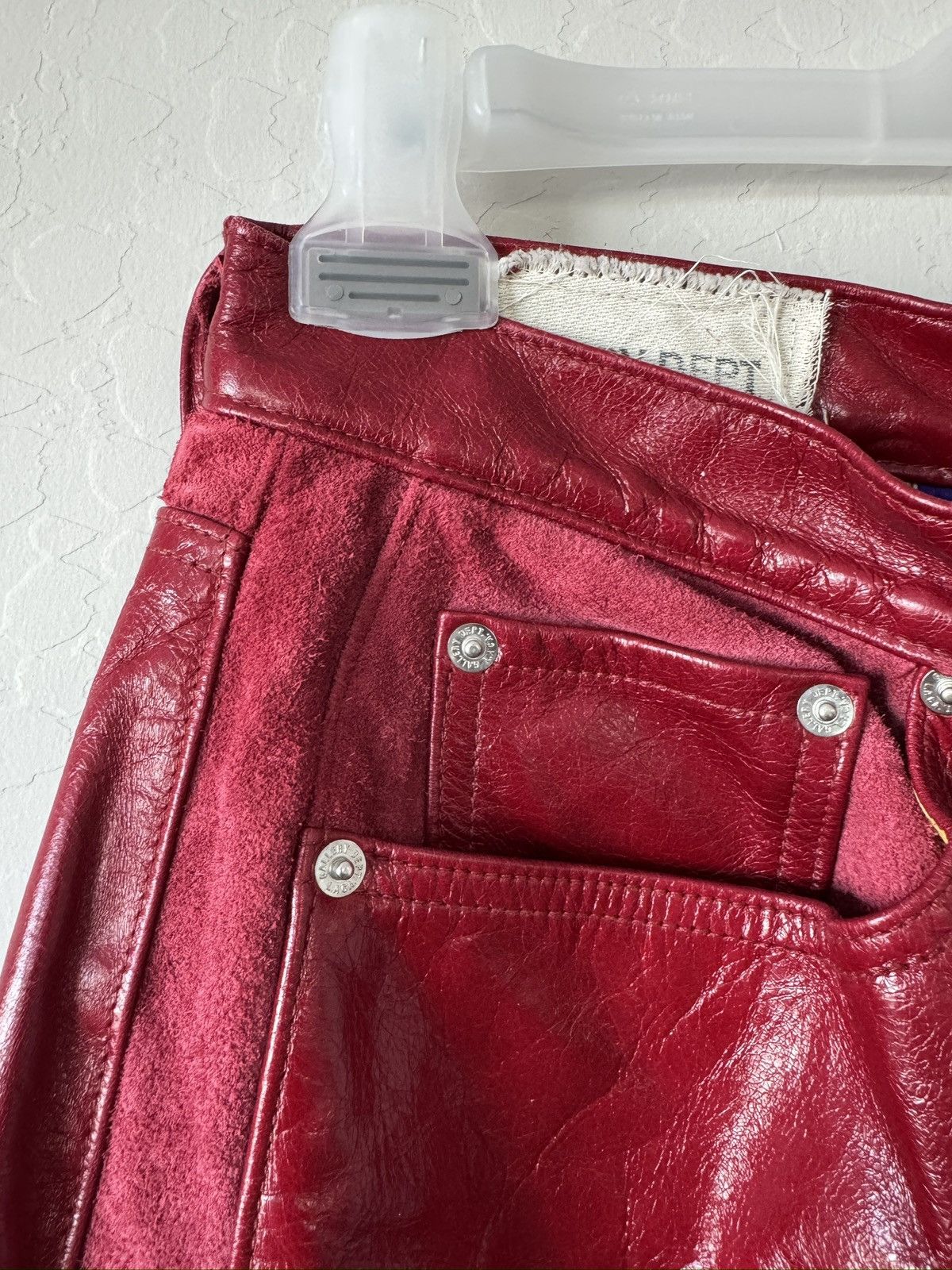 Gallery Dept. $6500 Red Leather-Suede Bronco Pants Size US 32 / EU 48 - 4 Thumbnail