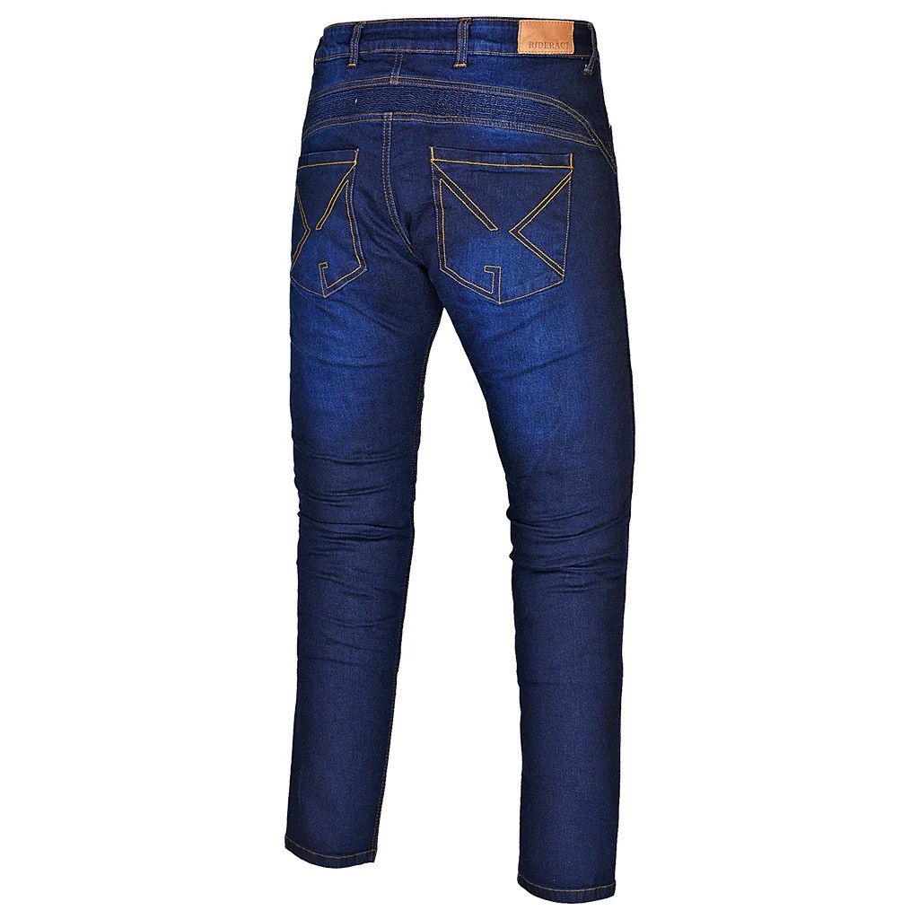 Jean Men's Motorbike Pants Dark Blue Biker Jeans Size US 32 / EU 48 - 2 Thumbnail