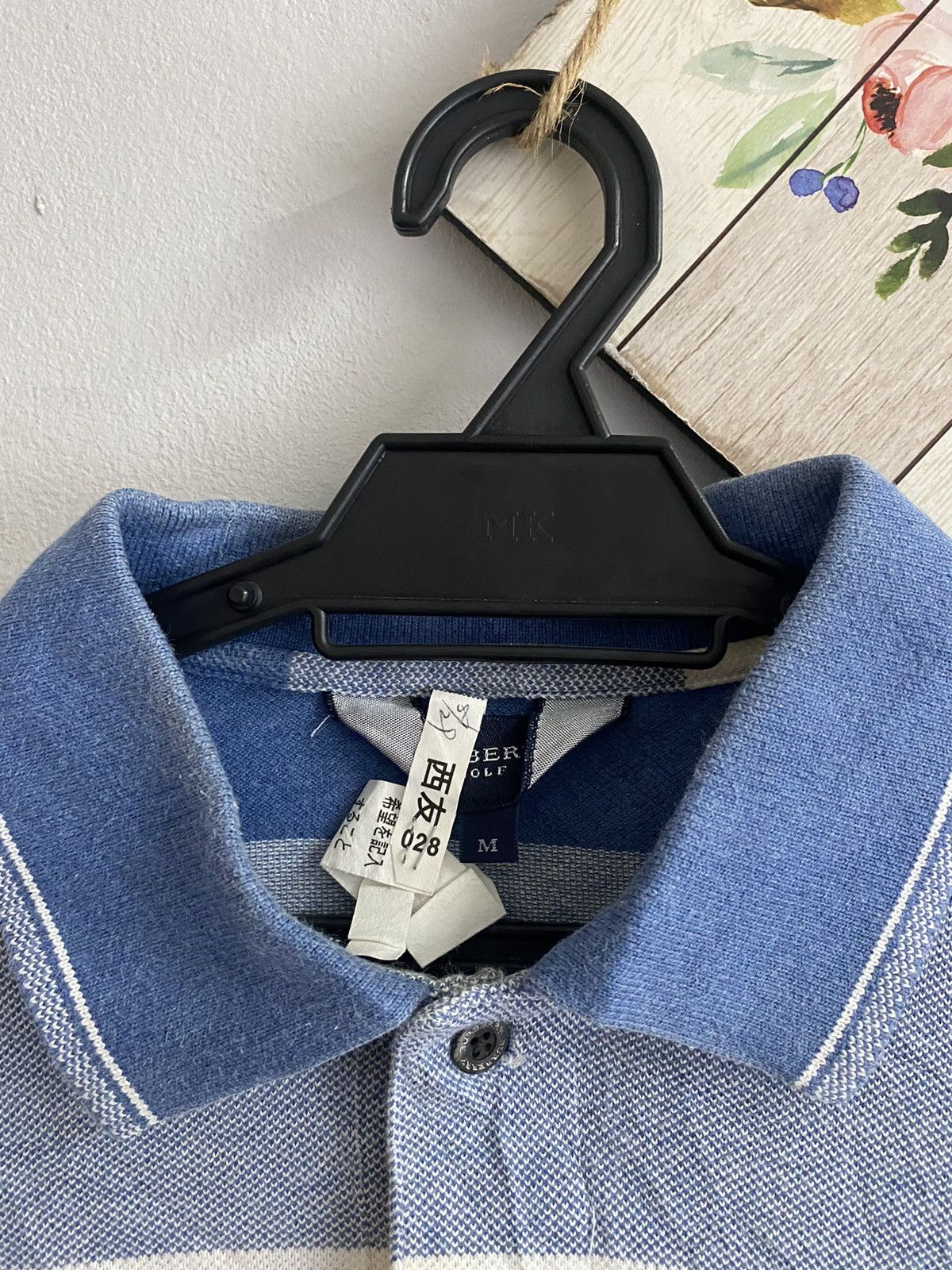 Burberry × Japanese Brand Burberry Golf Deadstock Colar tee🚄 Size US M / EU 48-50 / 2 - 3 Thumbnail