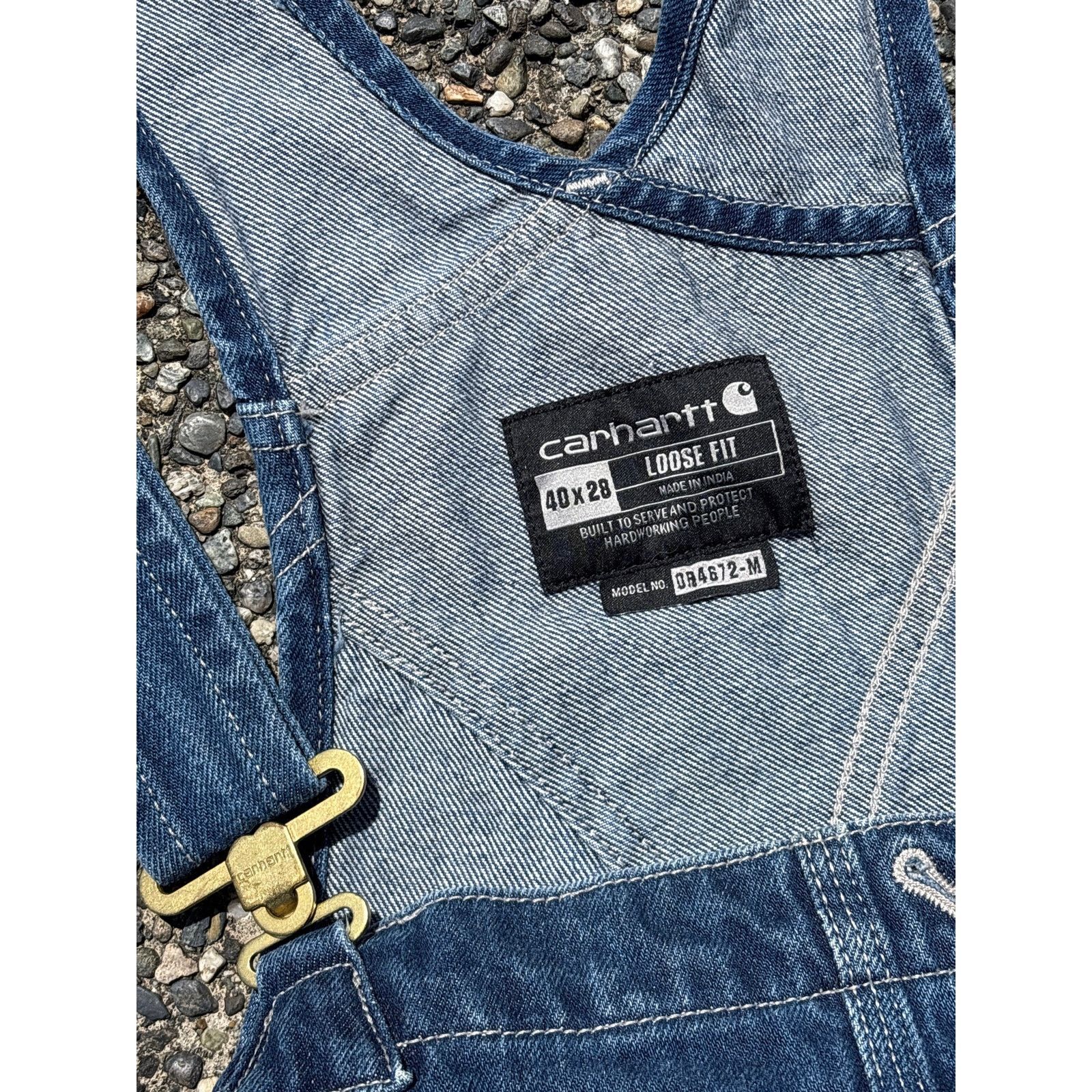 Carhartt Carhartt Loose Fit carpenter Overalls OR4672-M Blue 40x28 Size US 40 / EU 56 - 3 Thumbnail
