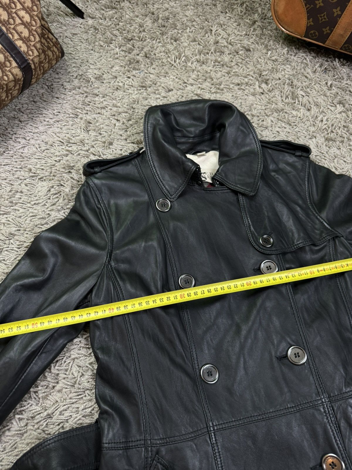 Burberry Leather trench coat Burberry original luxury streetwear item Size S / US 4 / IT 40 - 9 Thumbnail
