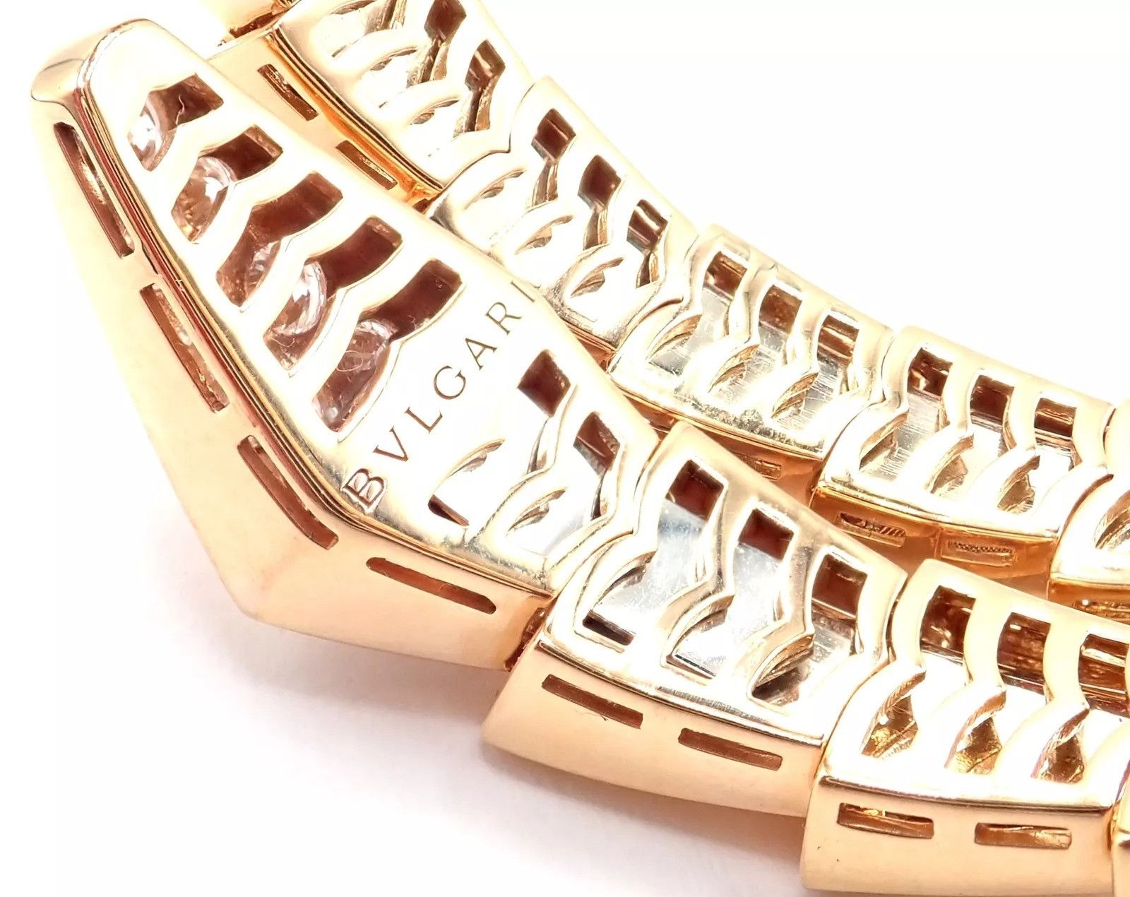 Bvlgari Bulgari Bvlgari Serpenti Viper 18k Diamond Bangle Bracelet Size ONE SIZE - 9 Thumbnail