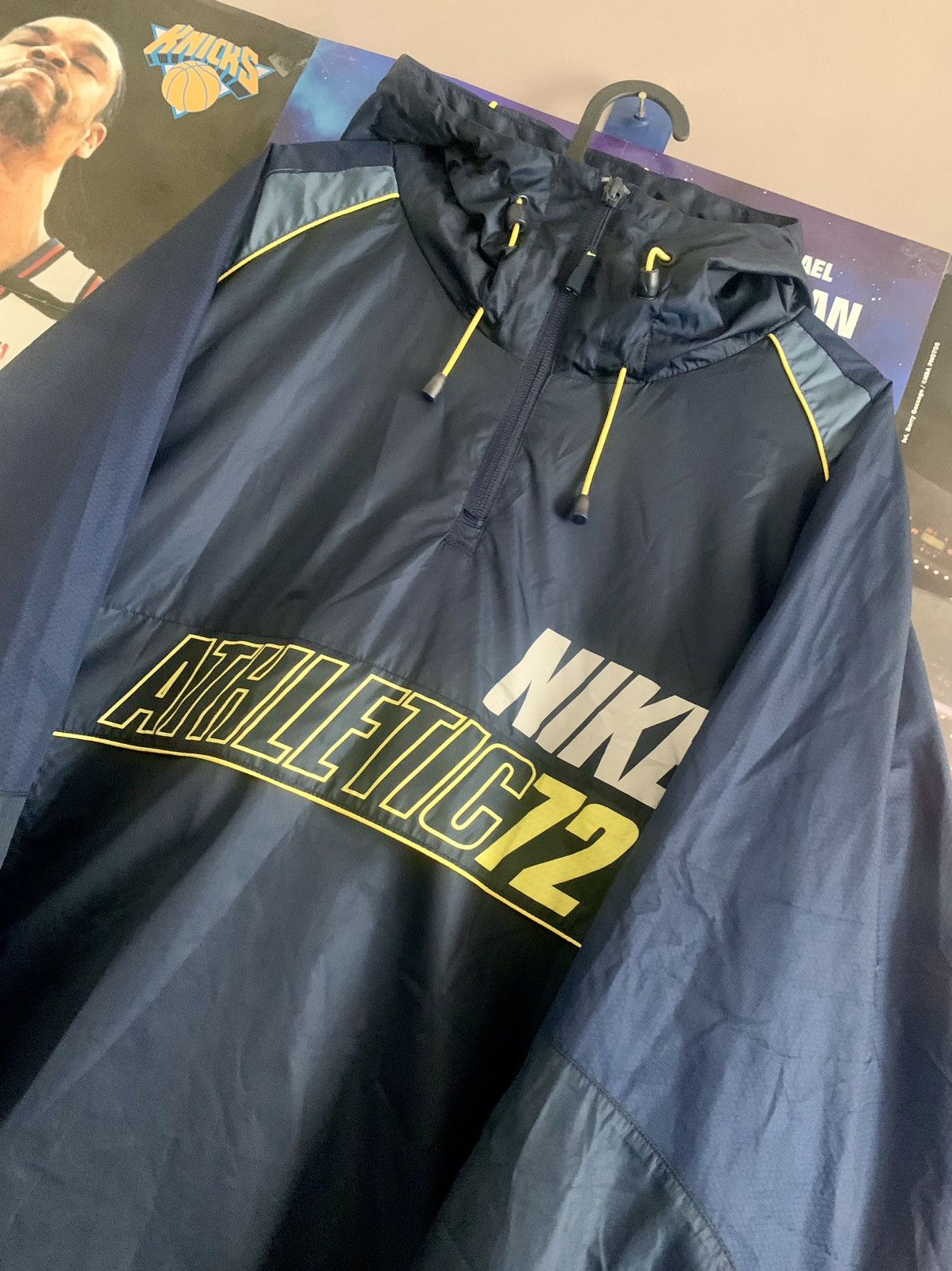 Nike × Vintage 00s Vintage Y2K Nike Athletic 72 Big Logo Anorak Jacket Size US XXL / EU 58 / 5 - 2 Thumbnail