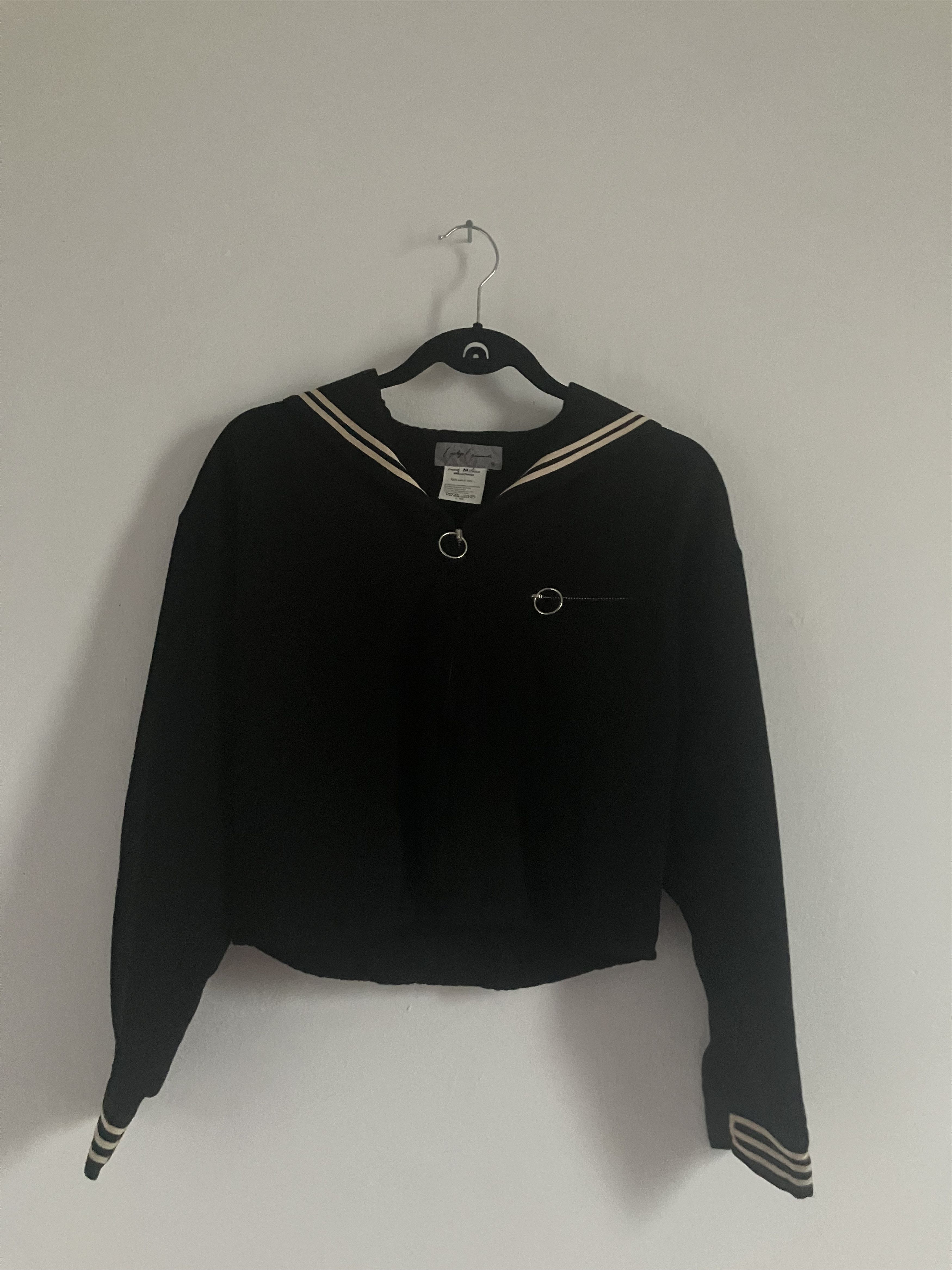 Yohji Yamamoto Vintage black nautical sailor zip top Size M / US 6-8 / IT 42-44 - 4 Thumbnail