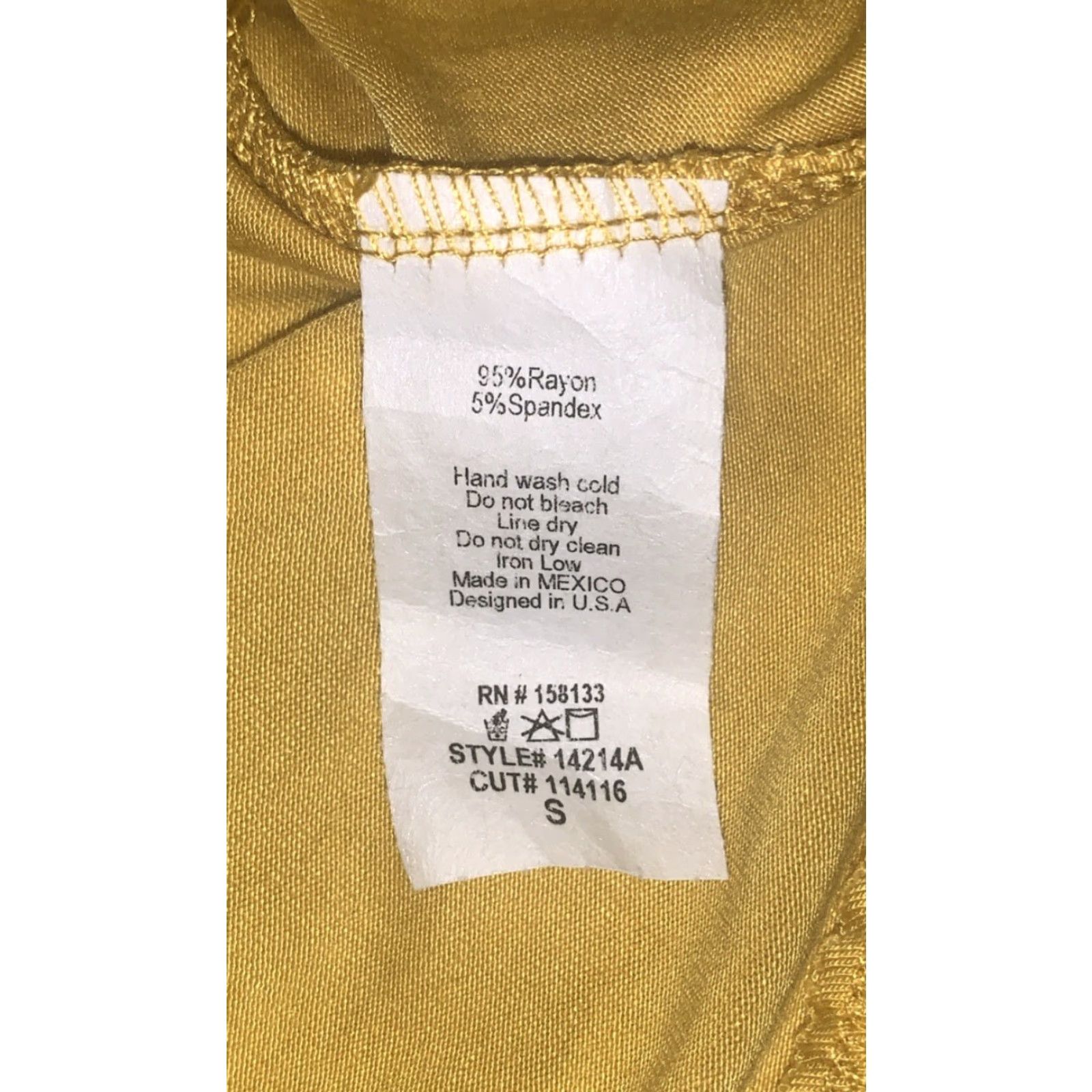 Vintage STACCATO Tank Woman S V-Neck Mustard Yellow 393 NWT Tank Top Size S / US 4 / IT 40 - 7 Thumbnail