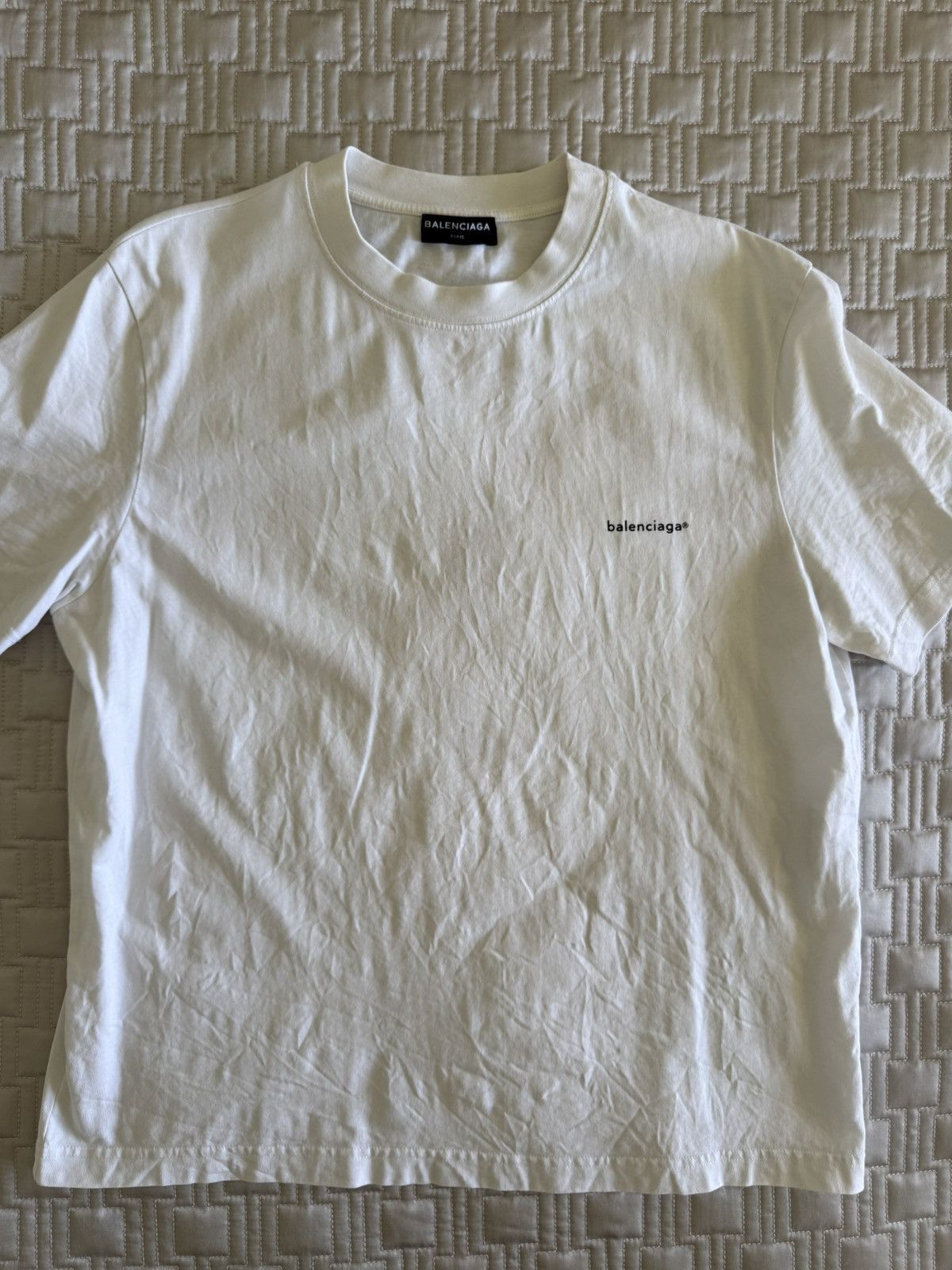 Balenciaga Balenciaga slim fit white t-shirt size XL Size US XL / EU 56 / 4 - 1 Thumbnail