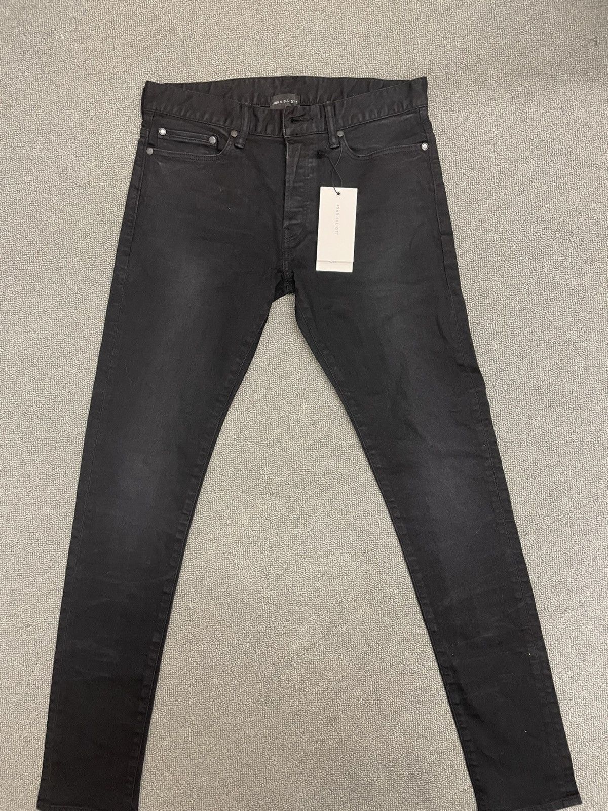 John Elliott John Elliott The Cast 2 Straight Carbon Jeans - NEW Size US 29 - 1 Thumbnail