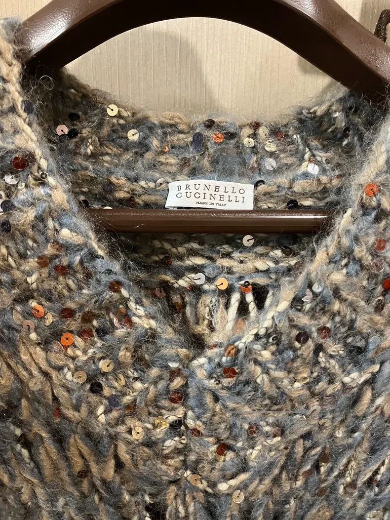 Brunello Cucinelli Brunello Cucinelli Lurex Knitted Sweater Size S / US 4 / IT 40 - 6 Thumbnail