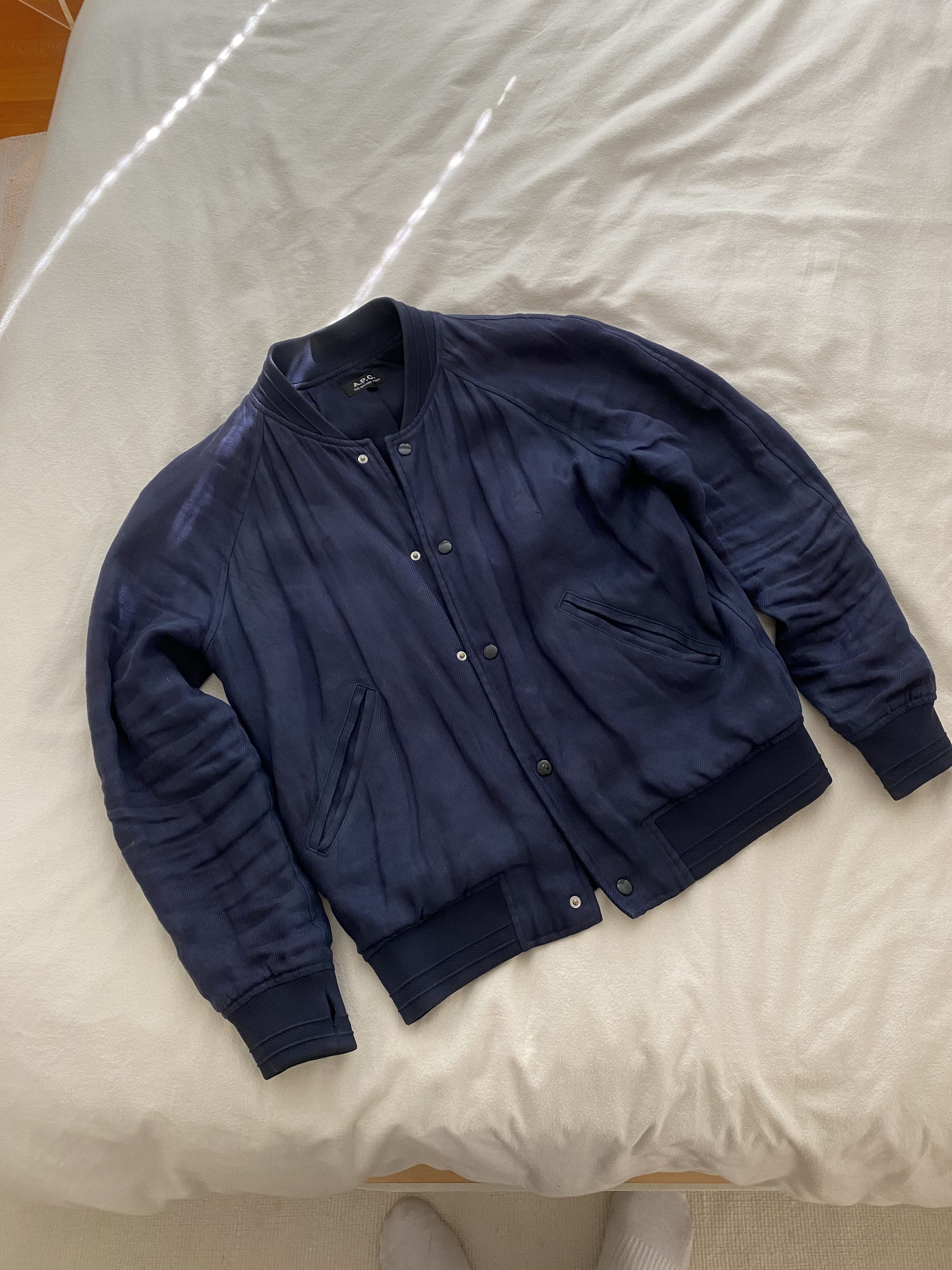 A.P.C. A.P.C. Linen Bomber Jacket Size US S / EU 44-46 / 1 - 1 Thumbnail