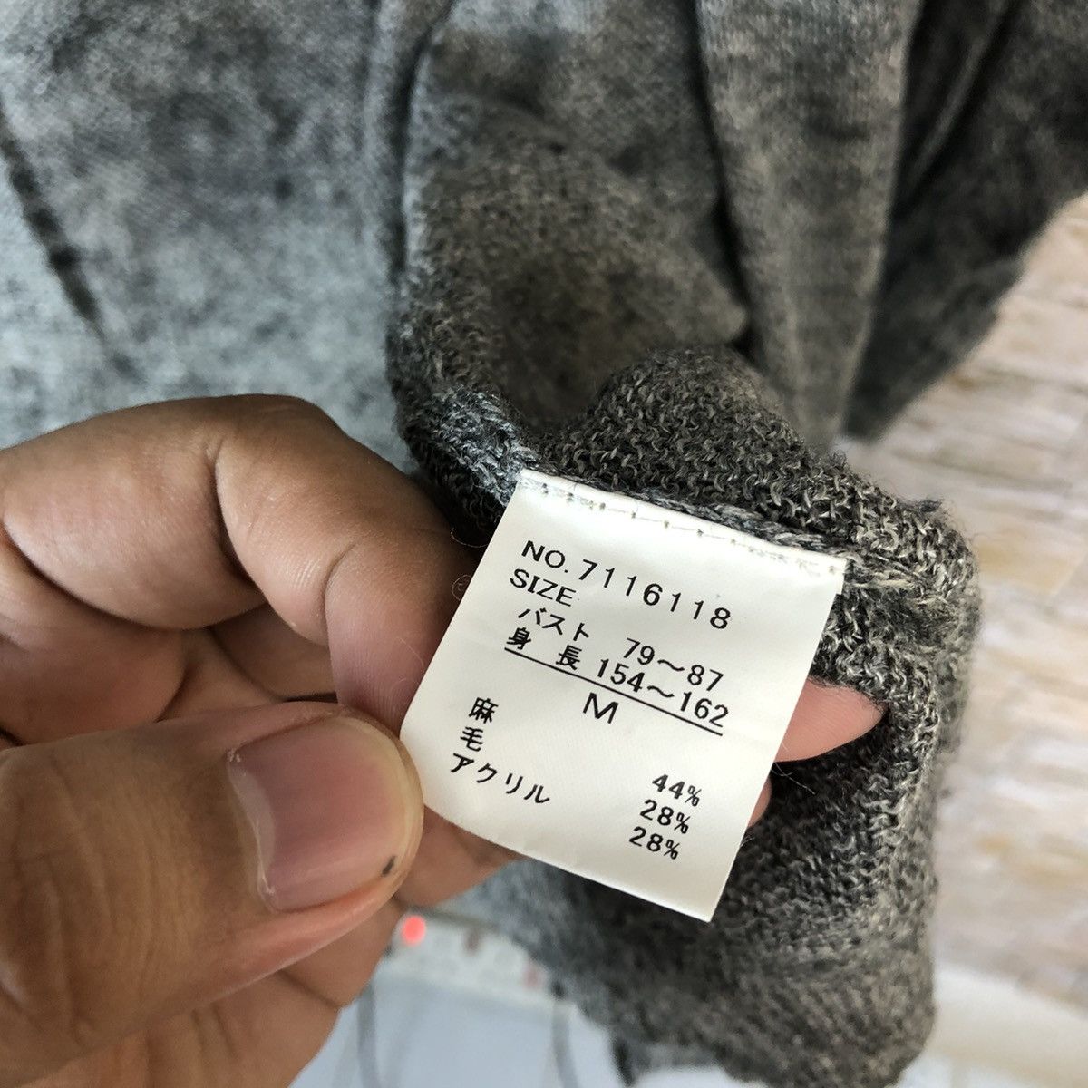 Japanese Brand Ohywa Grey Cardigan Knitwear #A787 Size M / US 6-8 / IT 42-44 - 11 Thumbnail
