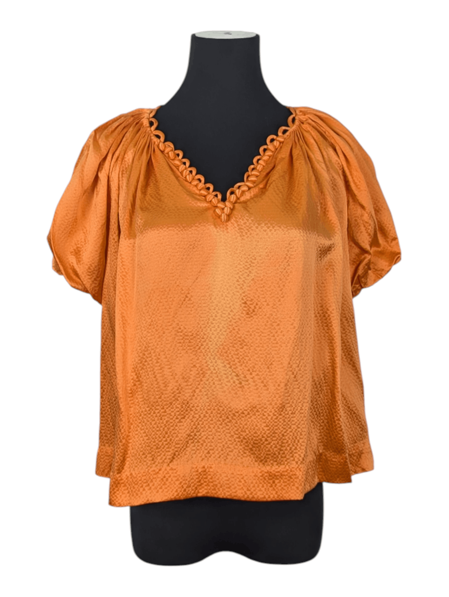 3.1 Phillip Lim 3.1 Philip Lim Orange Puff Shoulders Top Size XS / US 0-2 / IT 36-38 - 1 Thumbnail