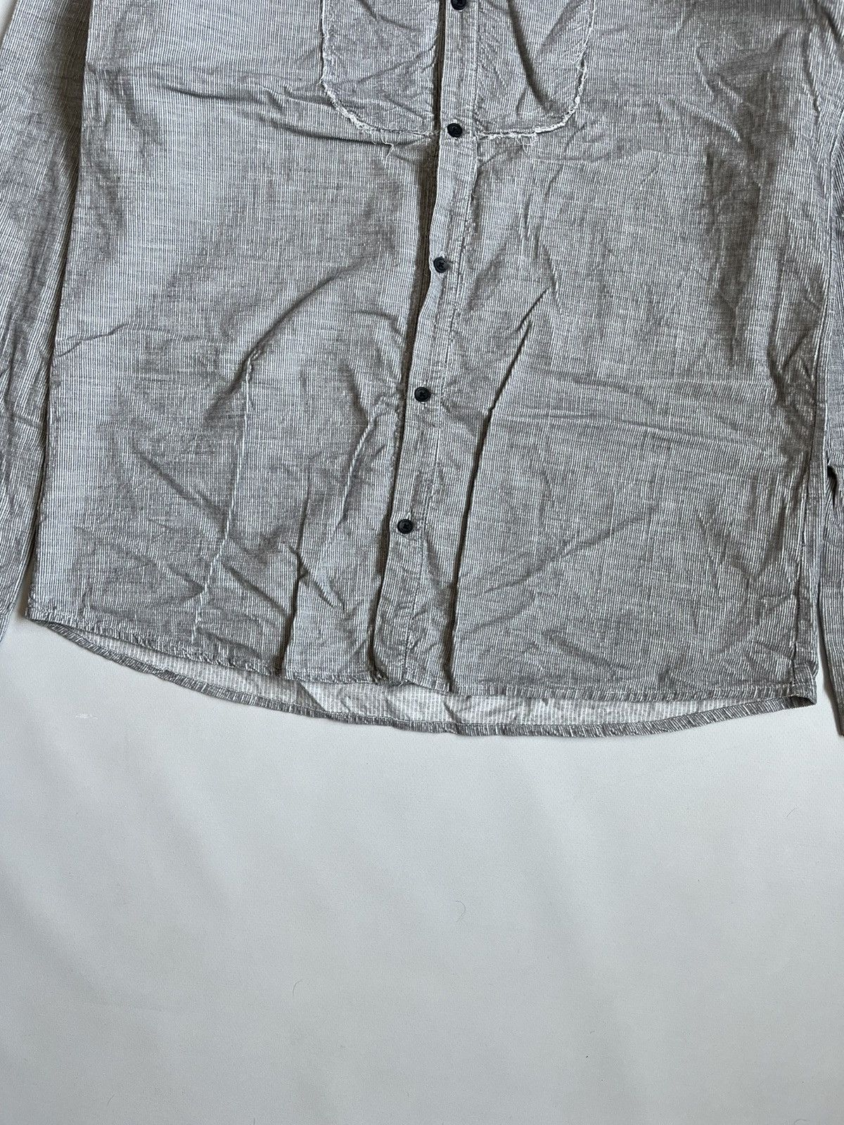 Dries Van Noten Hannes Roether Men Grey Corduroy Avant Garde Button Up Shirt Size US L / EU 52-54 / 3 - 4 Thumbnail