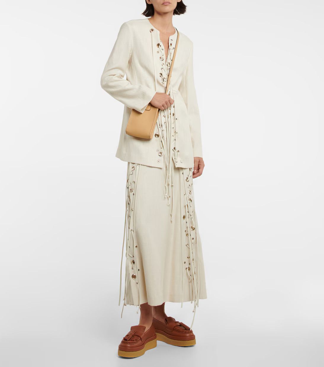 Chloe o1y0825 Loafers in Tan Size US 7 / IT 37 - 6 Thumbnail