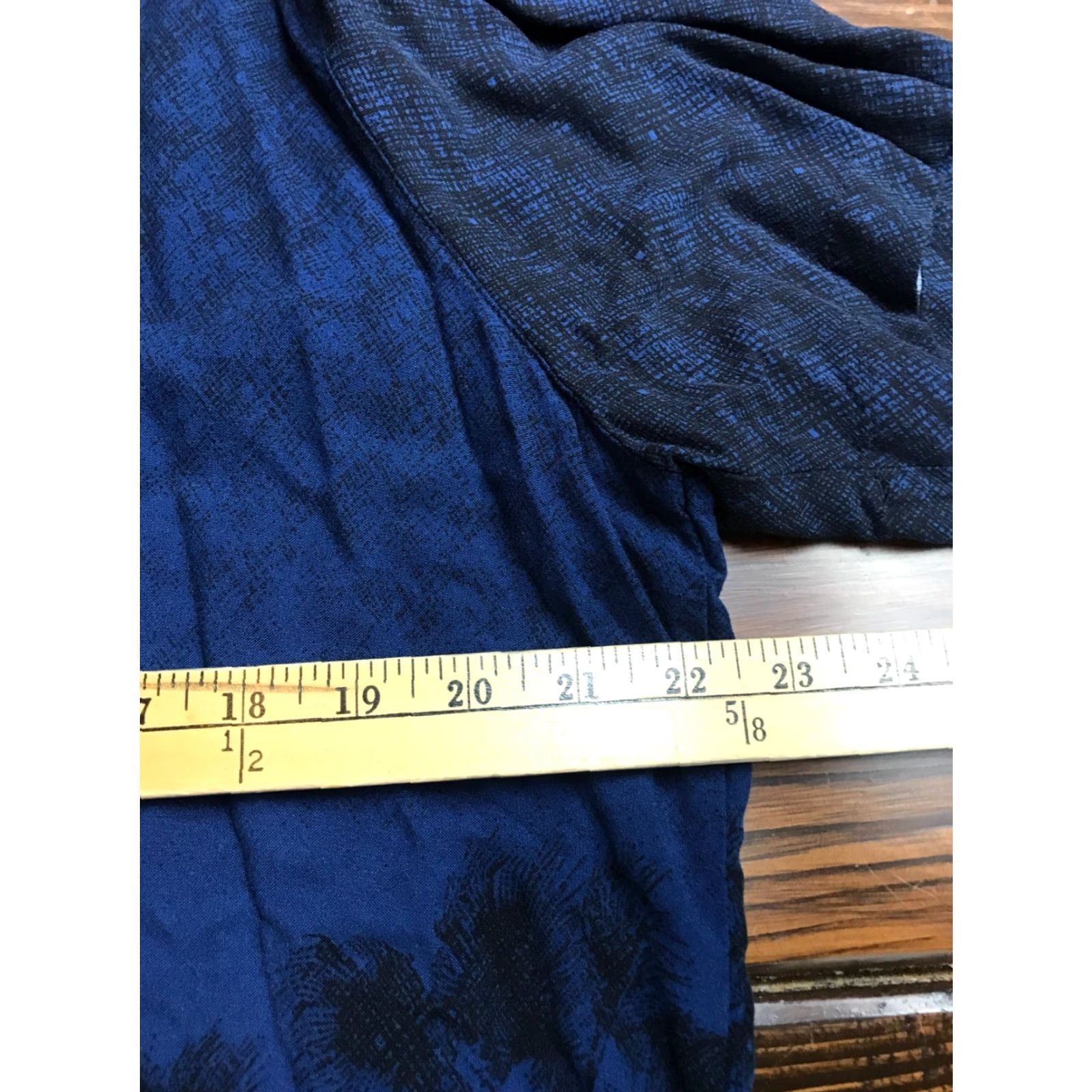 George George Shirt Men's Large Navy Blue Floral Button Up Hawaiian Top Size US L / EU 52-54 / 3 - 3 Thumbnail