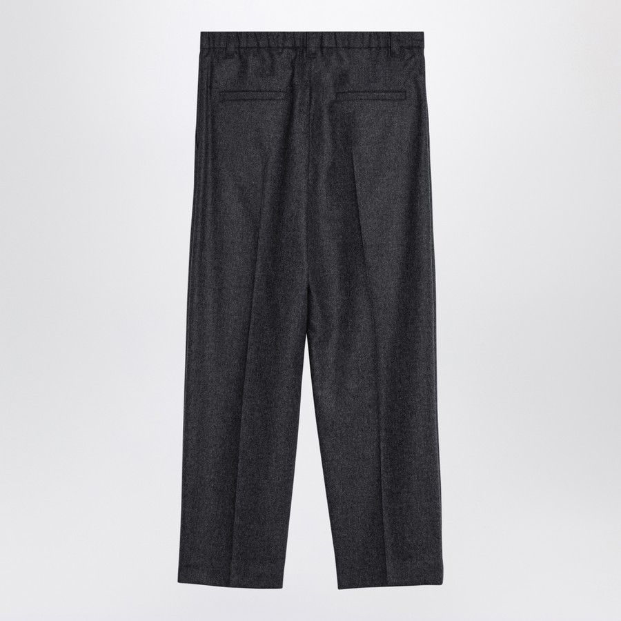 Brunello Cucinelli o1d2blof0824 Wool-Blend Trousers in Dark Grey Size 26" / US 2 / IT 38 - 2 Thumbnail
