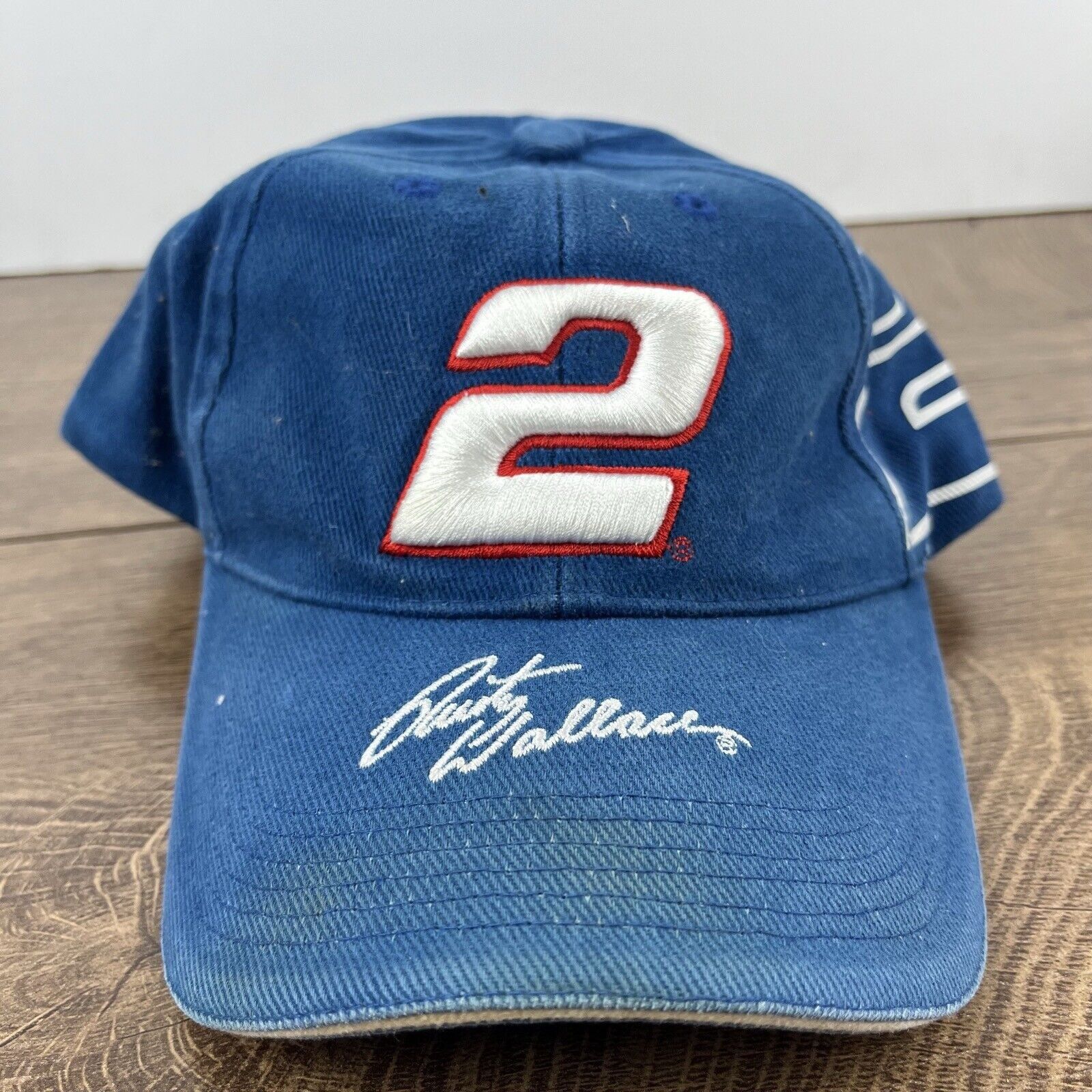 Other Rusty Wallace #2 Car Hat NASCAR Blue Adjustable Hat Blue Adu Size ONE SIZE - 4 Thumbnail