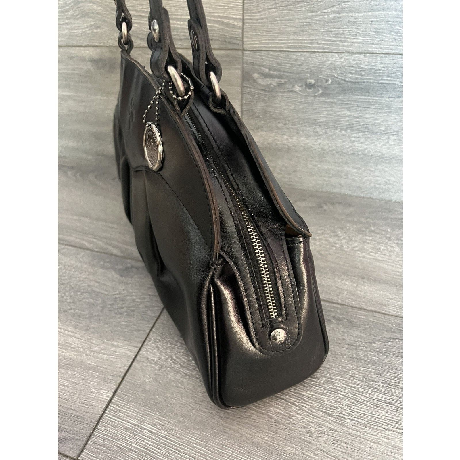 Patricia Nash Patricia Nash Oval Satchel Heritage black bag A399509 Size ONE SIZE - 4 Thumbnail