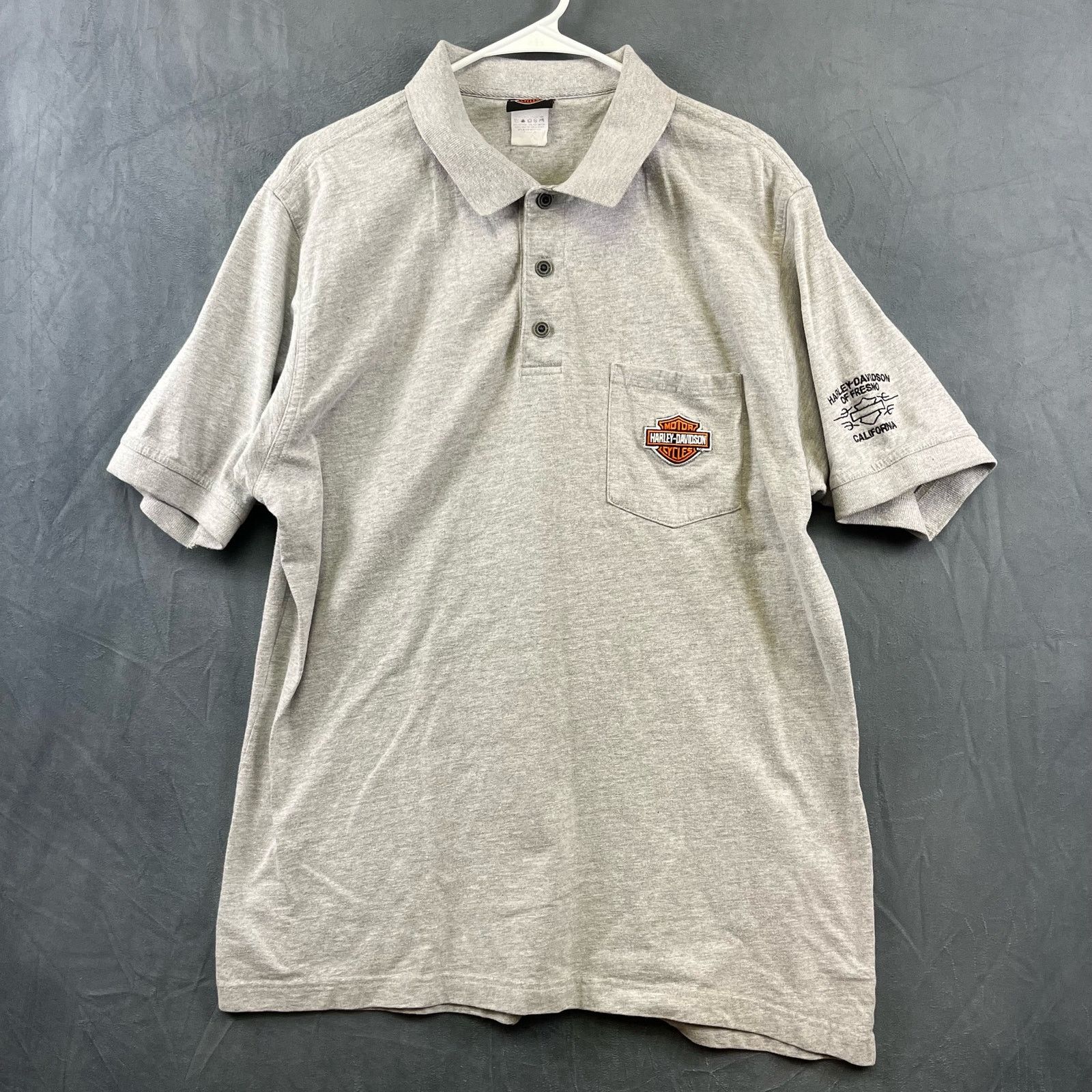 Harley Davidson Vintage Harley-Davidson of Fresno Polo Shirt Embroidered Size US L / EU 52-54 / 3 - 1 Thumbnail