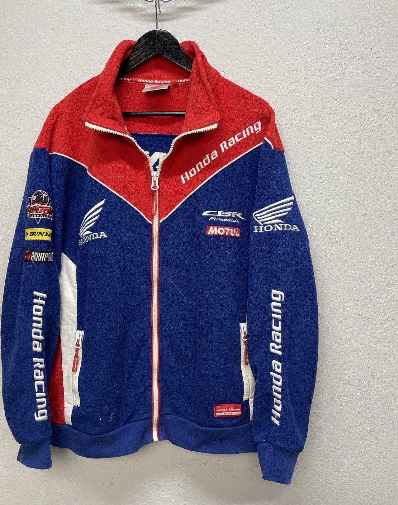 Honda Vintage Y2K Honda Official Racing Teddy Fleece Jacket Size US L / EU 52-54 / 3 - 3 Thumbnail