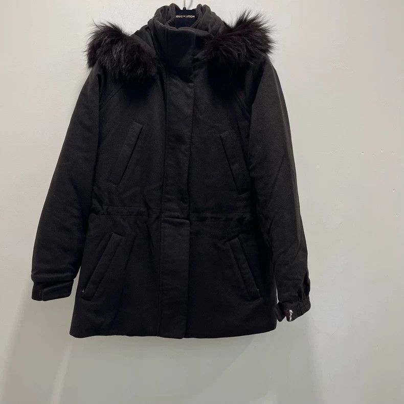 Loro Piana LORO PIANA Dark grey woolen collared hooded coat Size XS / US 0-2 / IT 36-38 - 1 Thumbnail