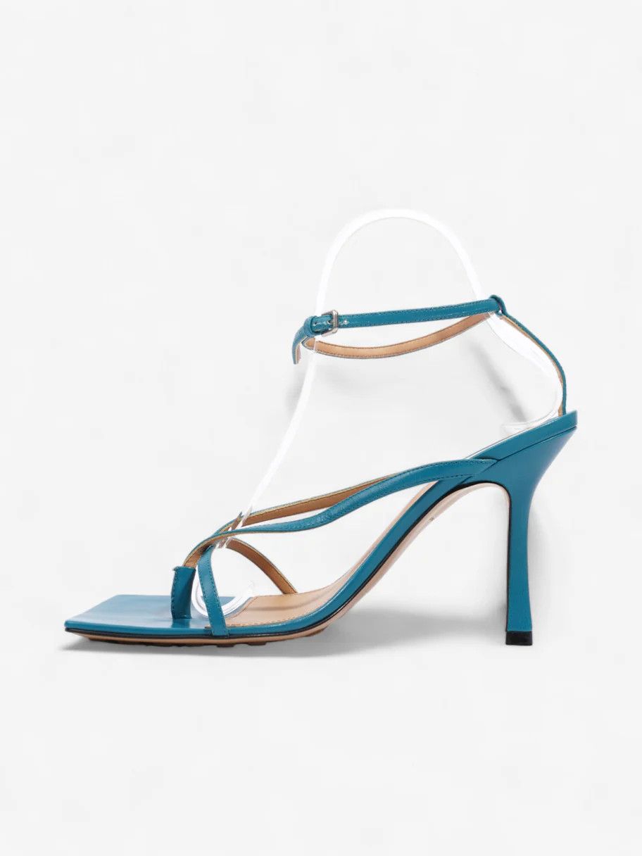 Bottega Veneta o1n1vont1024 Stretch Square Toe Ankle Strap Sandals Sky Blue Size US 9.5 / IT 39.5 - 3 Thumbnail