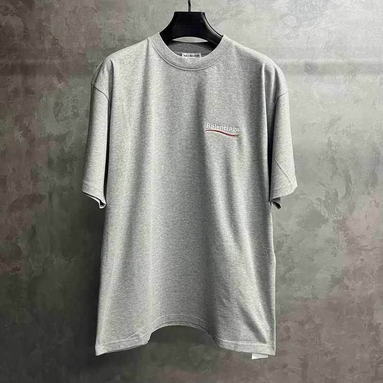 Balenciaga Gray Balenciaga Logo Crew Neck T-Shirt-2506 Size US XS / EU 42 / 0 - 1 Thumbnail