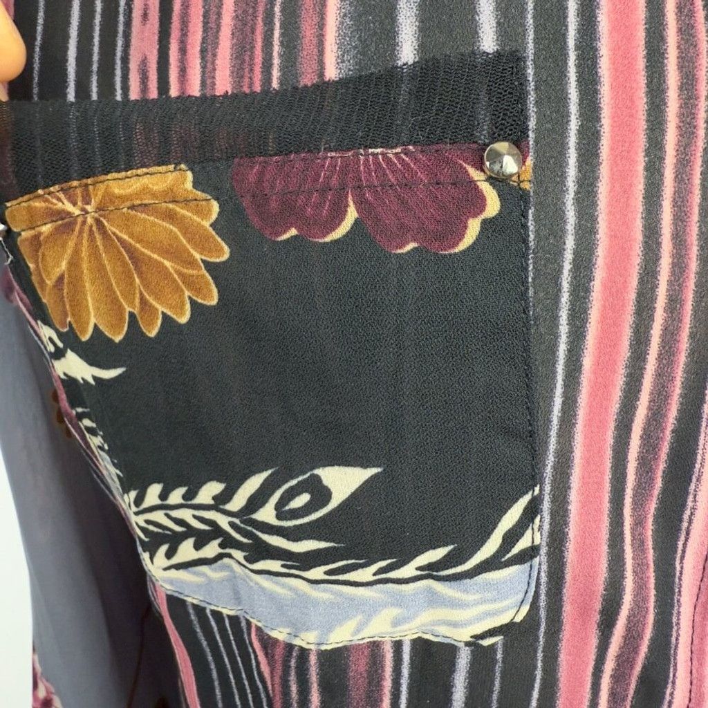 Vintage LE CAVIAR Y2K Floral Striped Animal Print blouse Size S / US 4 / IT 40 - 6 Thumbnail