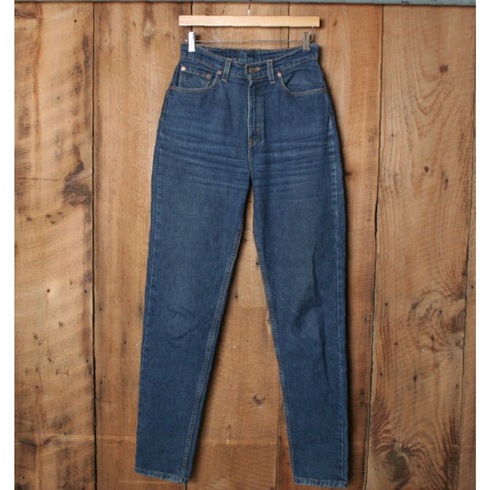 Levi's VINTAGE Levi's 512 Slim Fit Jeans Women 6 Long Blue Cotton Denim 28W 33.5L Rise 12" Tapered 5.75" Leg Opening 11.5" Inseam 33.5" Mens Womens Girls Size 28" / US 6 / IT 42 - 2 Thumbnail