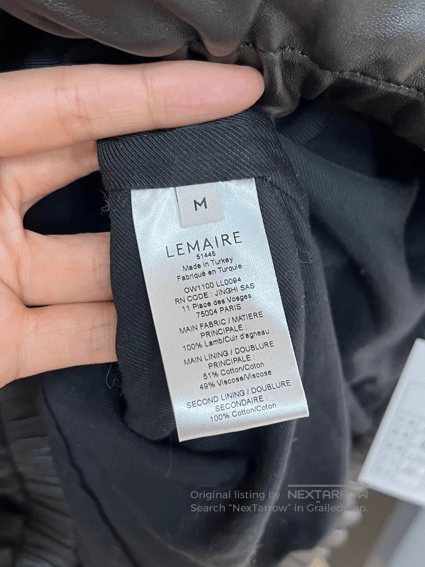 Lemaire Lemaire Stand Collar Leather Jacket. Size US M / EU 48-50 / 2 - 4 Thumbnail