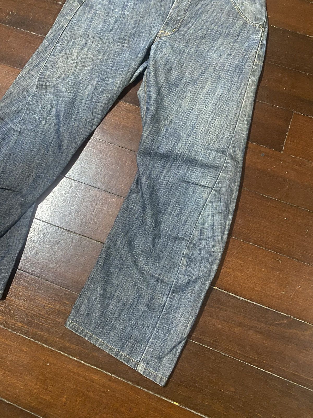 Edwin Vtg Wide Leg Jeans Edwin E Function Loose Denim Jnco Y2k Size US 35 - 5 Thumbnail