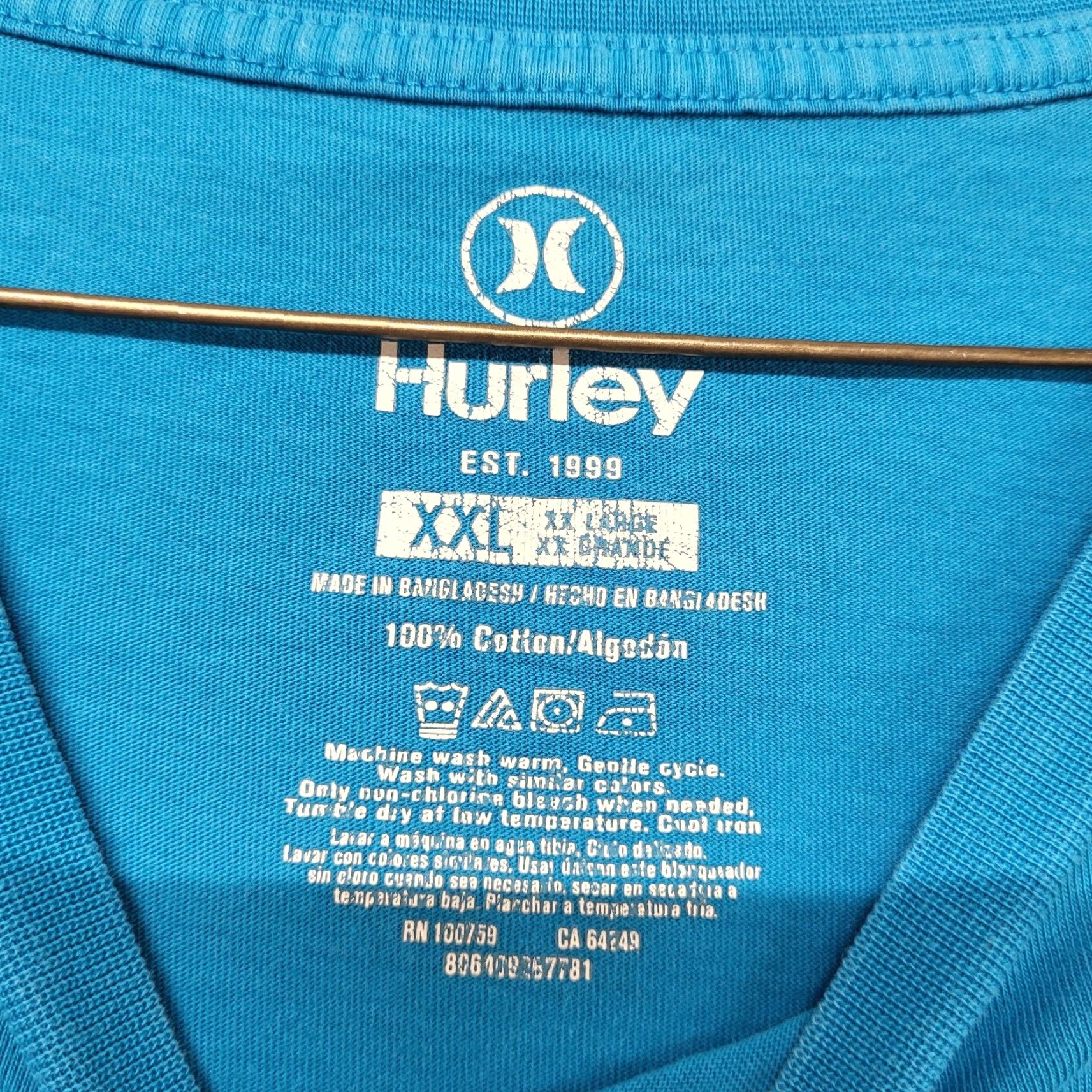 Hurley Hurley Surf Co. T-Shirt Men XXL Short Sleeve Graphic Blue Crew Neck Read Logo Surfing Casual Modern Skateboarding Outdoor Men Size US XXL / EU 58 / 5 - 2 Thumbnail