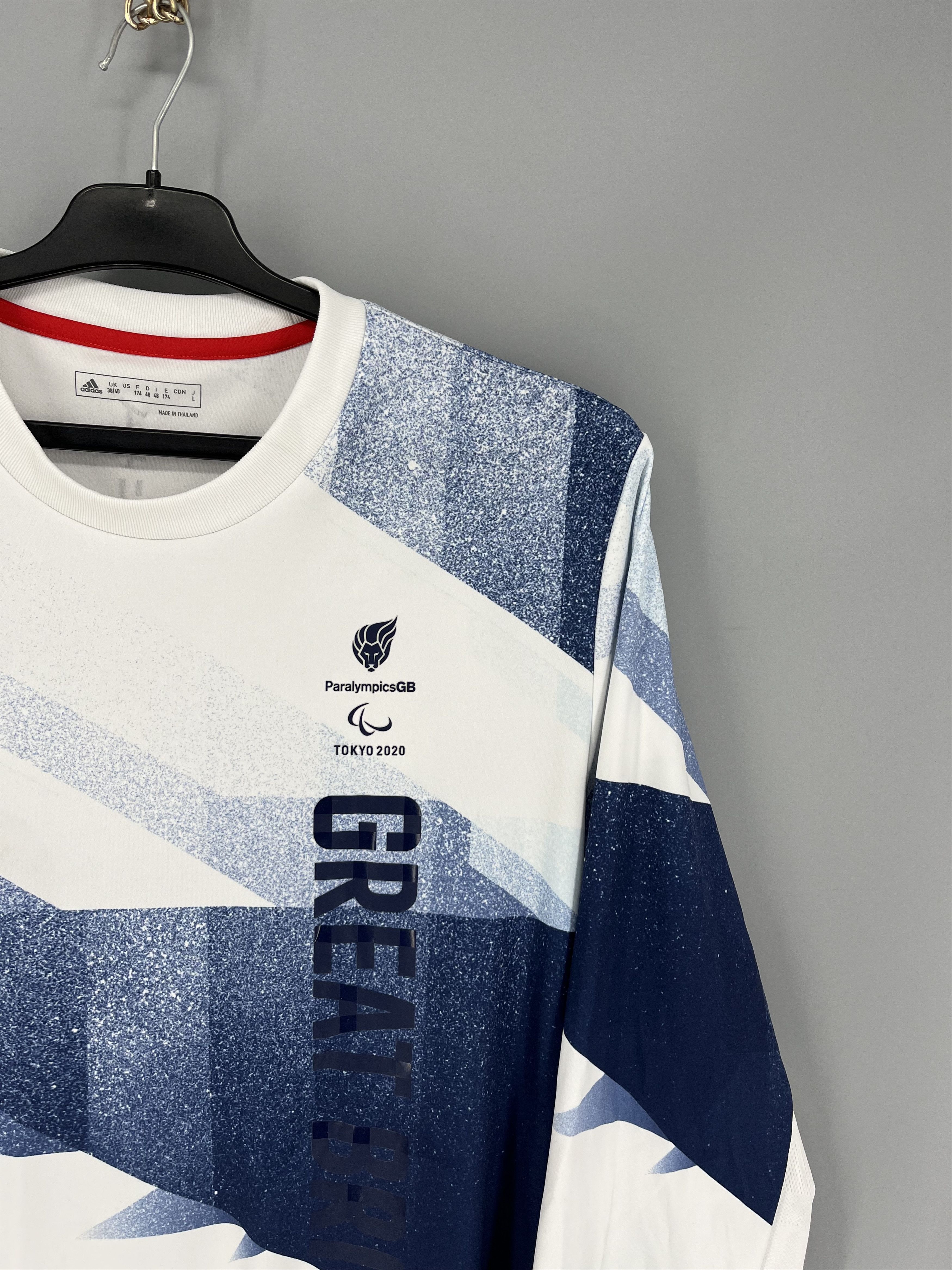 Adidas Adidas x Team GB White & Blue Stretch Long Sleeve Jersey Size US L / EU 52-54 / 3 - 5 Thumbnail
