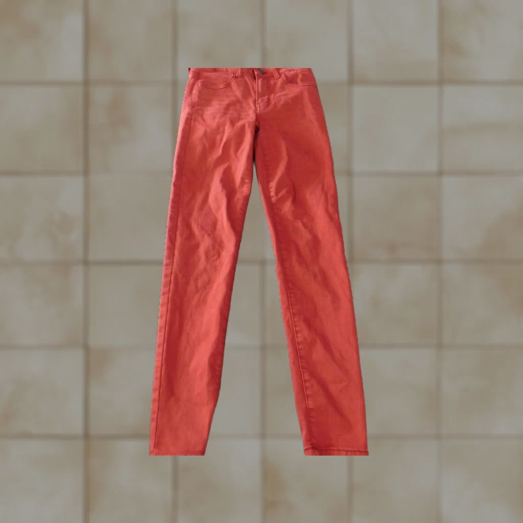 American Eagle Outfitters American Eagle Outfitters Jeans Jegging Red Womens 0 Stretch Denim Dark 28in Inseam Mid Rise Regular Life: Classic N/A Size 25" / US 0 / IT 36 - 1 Thumbnail