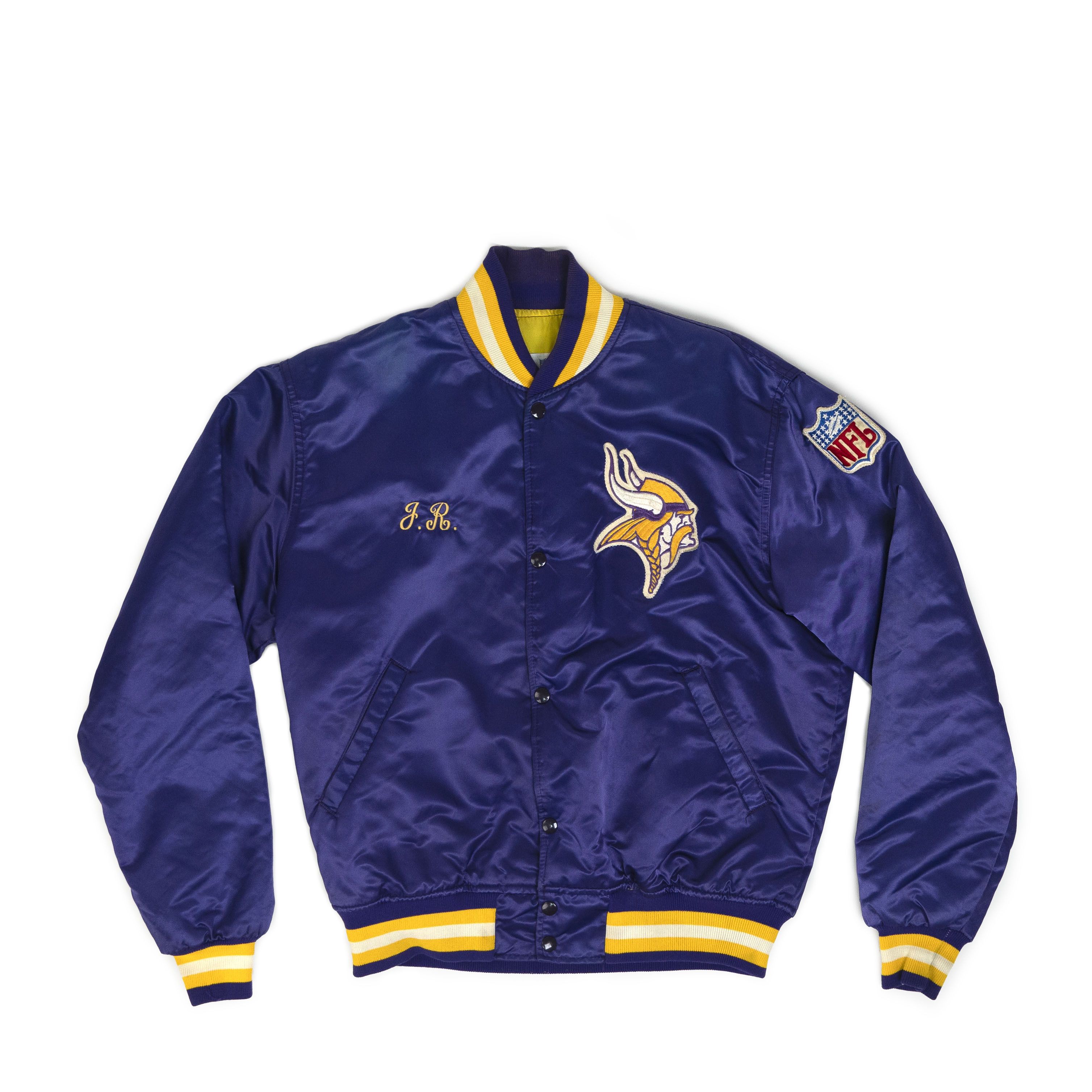 image of Nfl x Starter Vintage 1980's Minnesota Vikings Starter Jacket in Purple, Men's (Size Large)