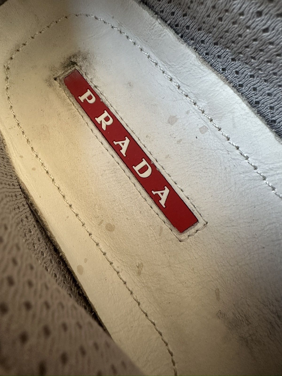 Prada Prada Americas Cup Blue Leather Low Top Sneaks Size US 6 / EU 39 - 21 Thumbnail