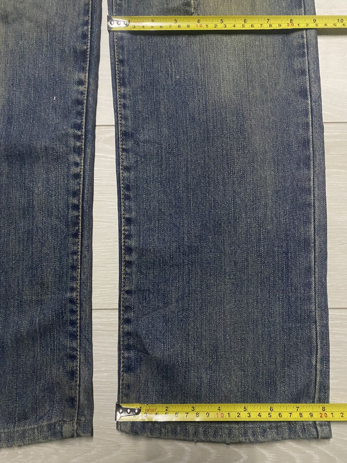 Japanese Brand Vintage Edwin International Basic Mud Wash Distressed Jeans Size US 31 - 17 Thumbnail