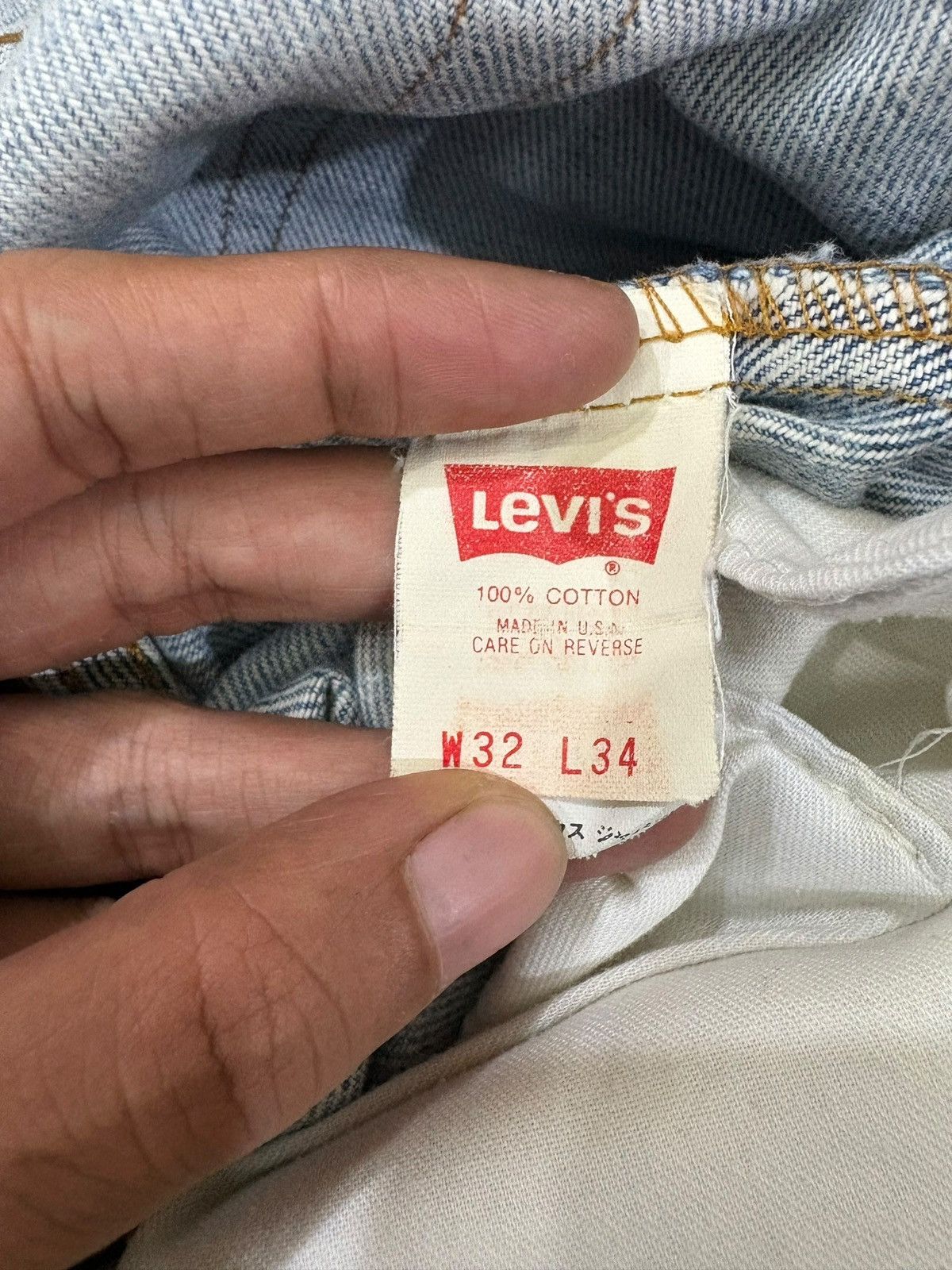 Levi's Vintage 90s Levis 505 Light Wash Distressed Jeans Size US 32 / EU 48 - 10 Thumbnail