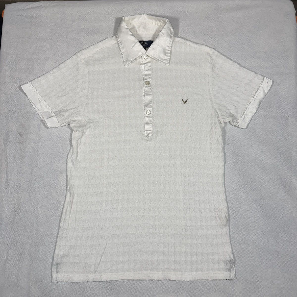 Callaway CALLAWAY COLLECTION Japan Luxury Polo Houndstooth Texture Size US M / EU 48-50 / 2 - 1 Thumbnail