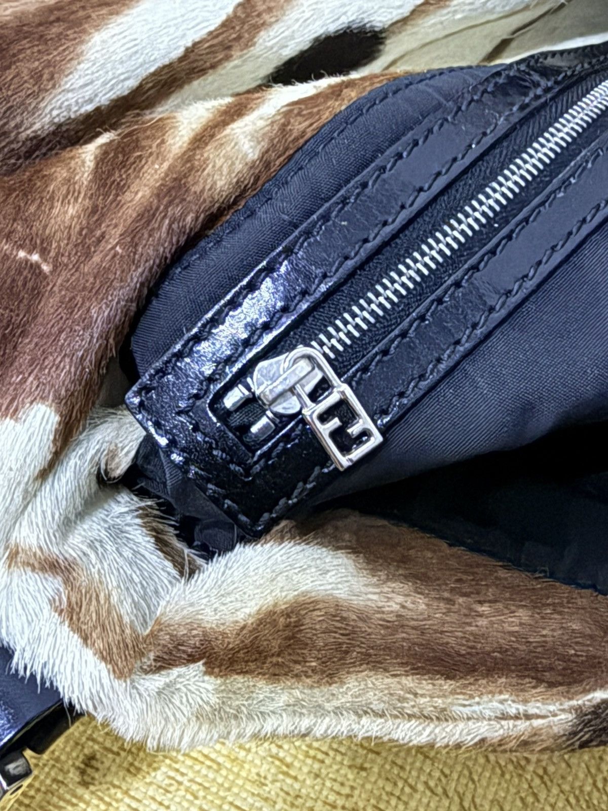 Fendi Rare Vintage Fendi Calf Hair Mamma Baguette Bag Size ONE SIZE - 16 Thumbnail