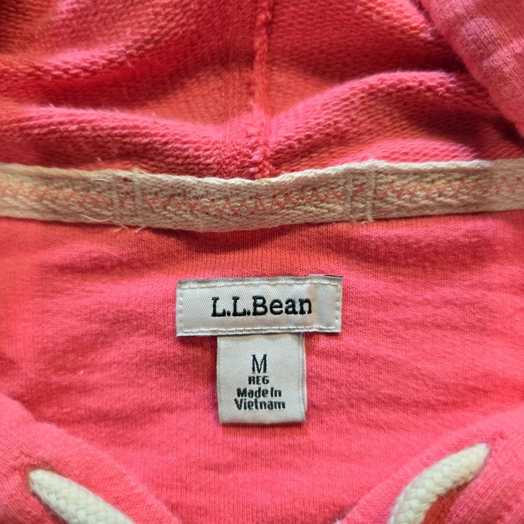 Vintage LL Bean Sweatshirt Mens Size Medium Pink Hoodie Full Zip French Terry Casual Size US M / EU 48-50 / 2 - 4 Thumbnail