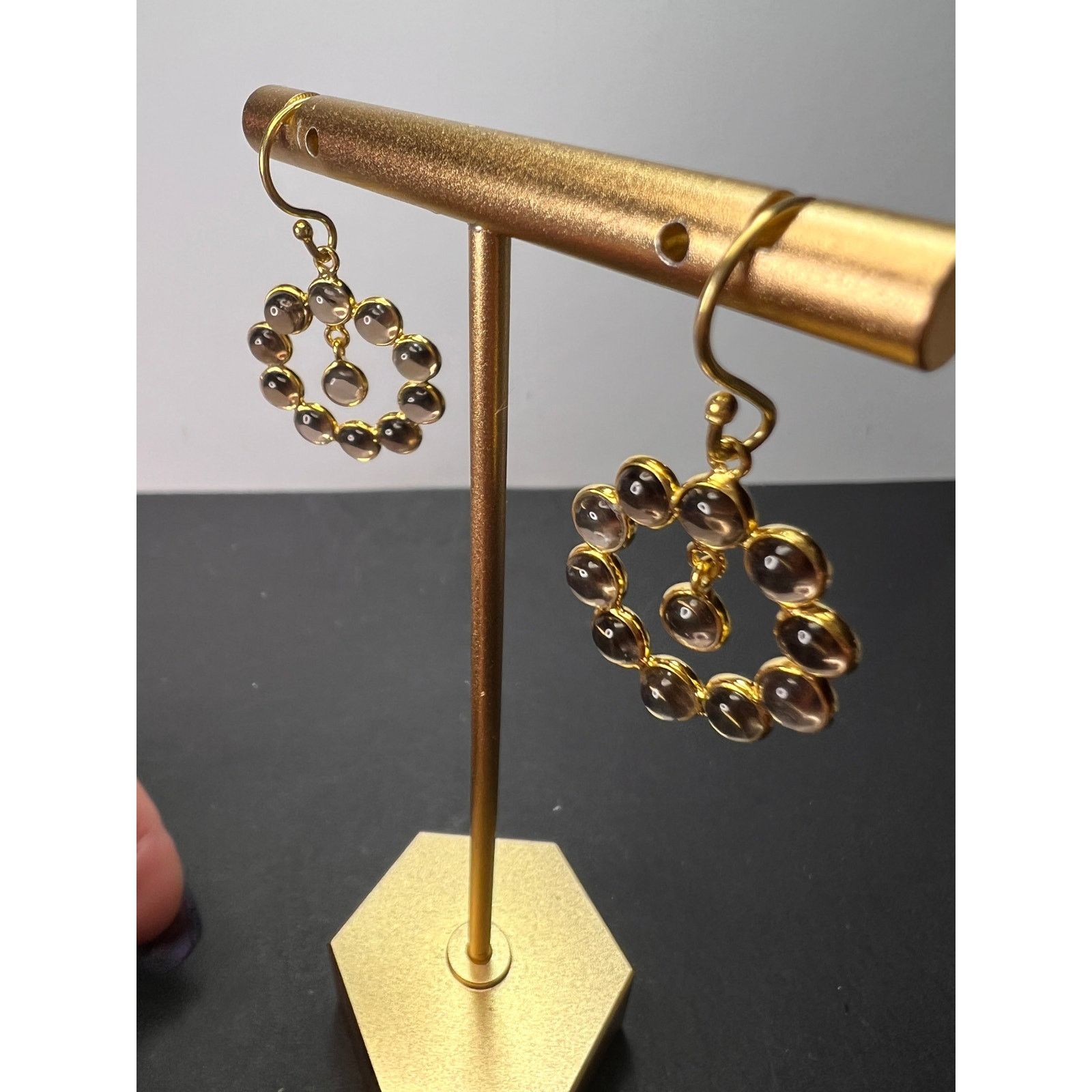Other Smoky quartz drop earrings in gold over sterling silver Size ONE SIZE - 5 Thumbnail