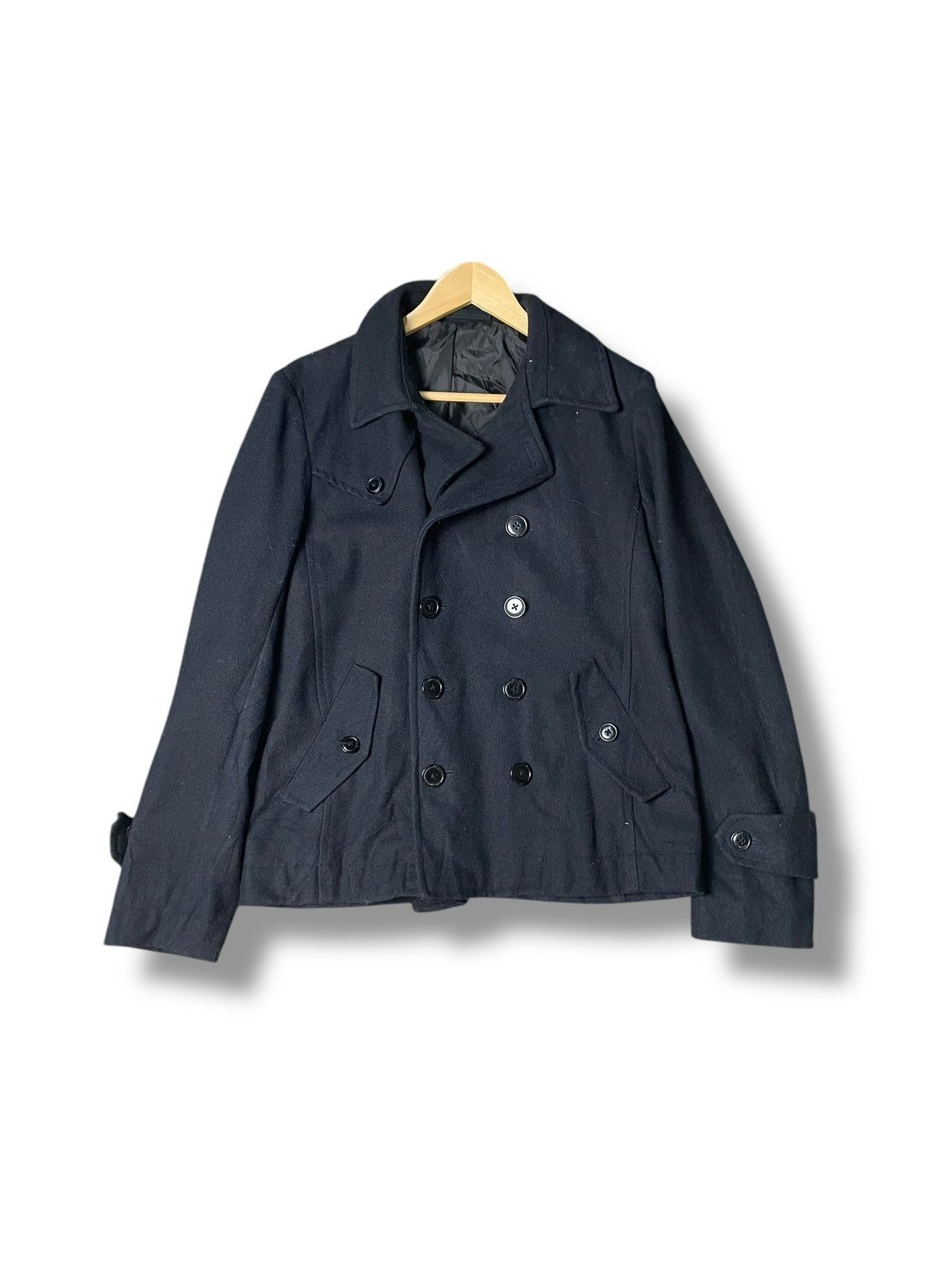 Vintage Semantic Design Double Breasted Peacoat (47)