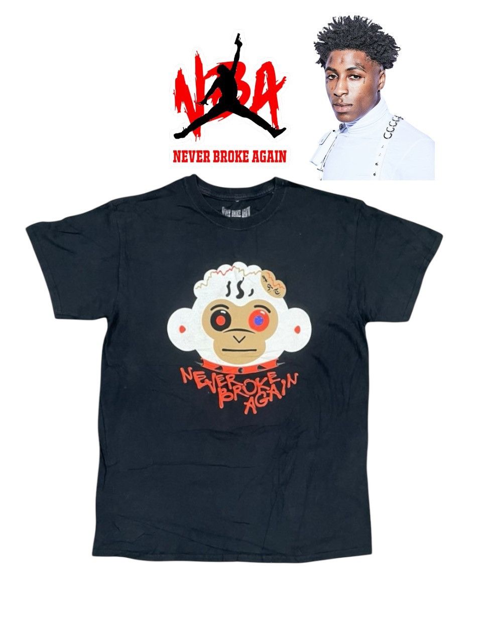 Rap Tees × Young Thug VTG Never Broke Again Youngboy Tee Size US M / EU 48-50 / 2 - 2 Thumbnail