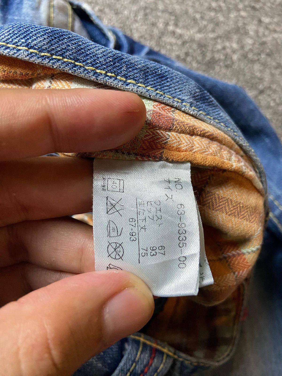Japanese Brand Distressed Denim Jeans with Patches (122)