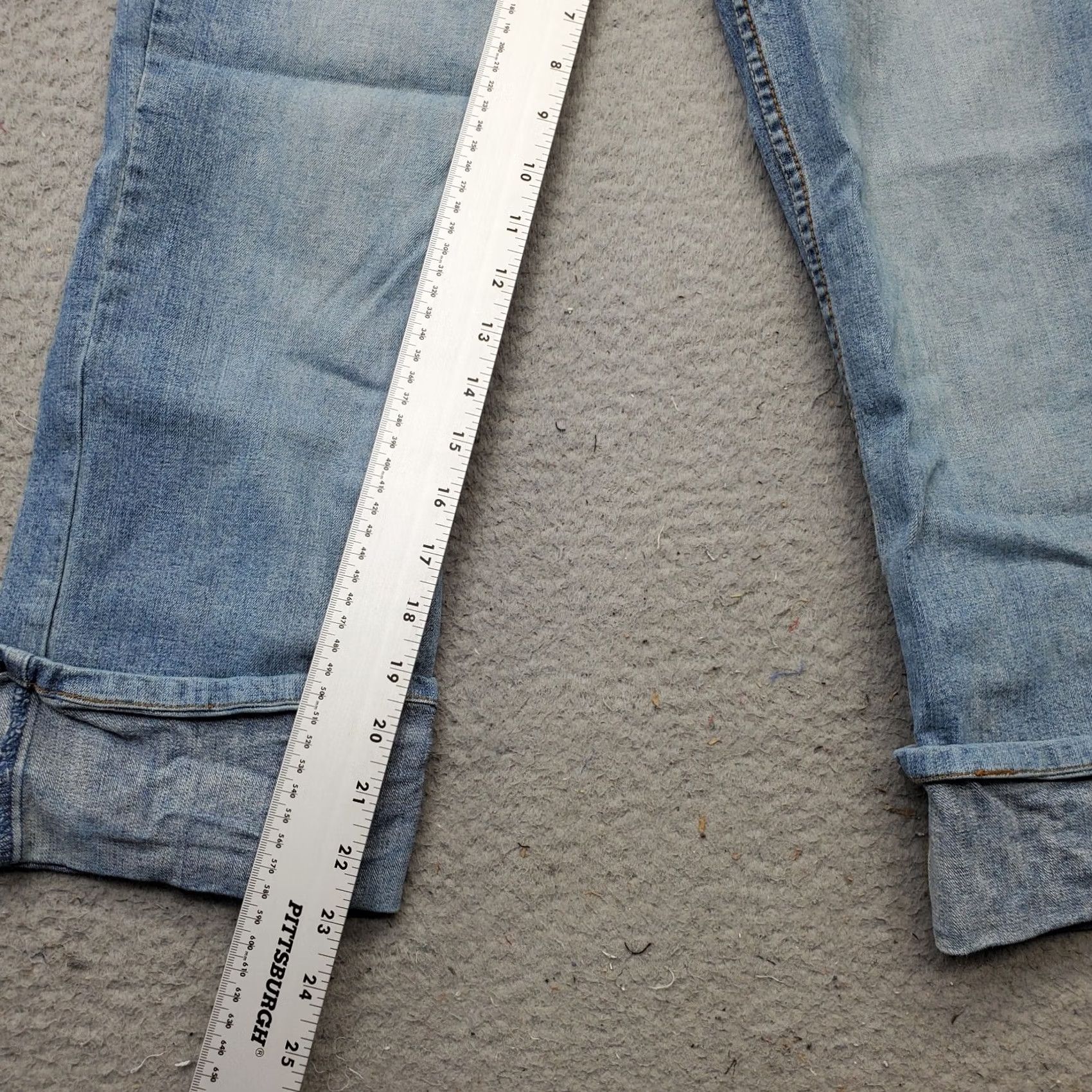 Vintage Paris Blues Jeans Womens 11 Blue Denim 5-Pocket Design Cuffed Hem Straight Leg Jeans Women’s 11 Blue Denim 5-Pocket Design Cuffed Hem Size 32" / US 10 / IT 46 - 4 Thumbnail