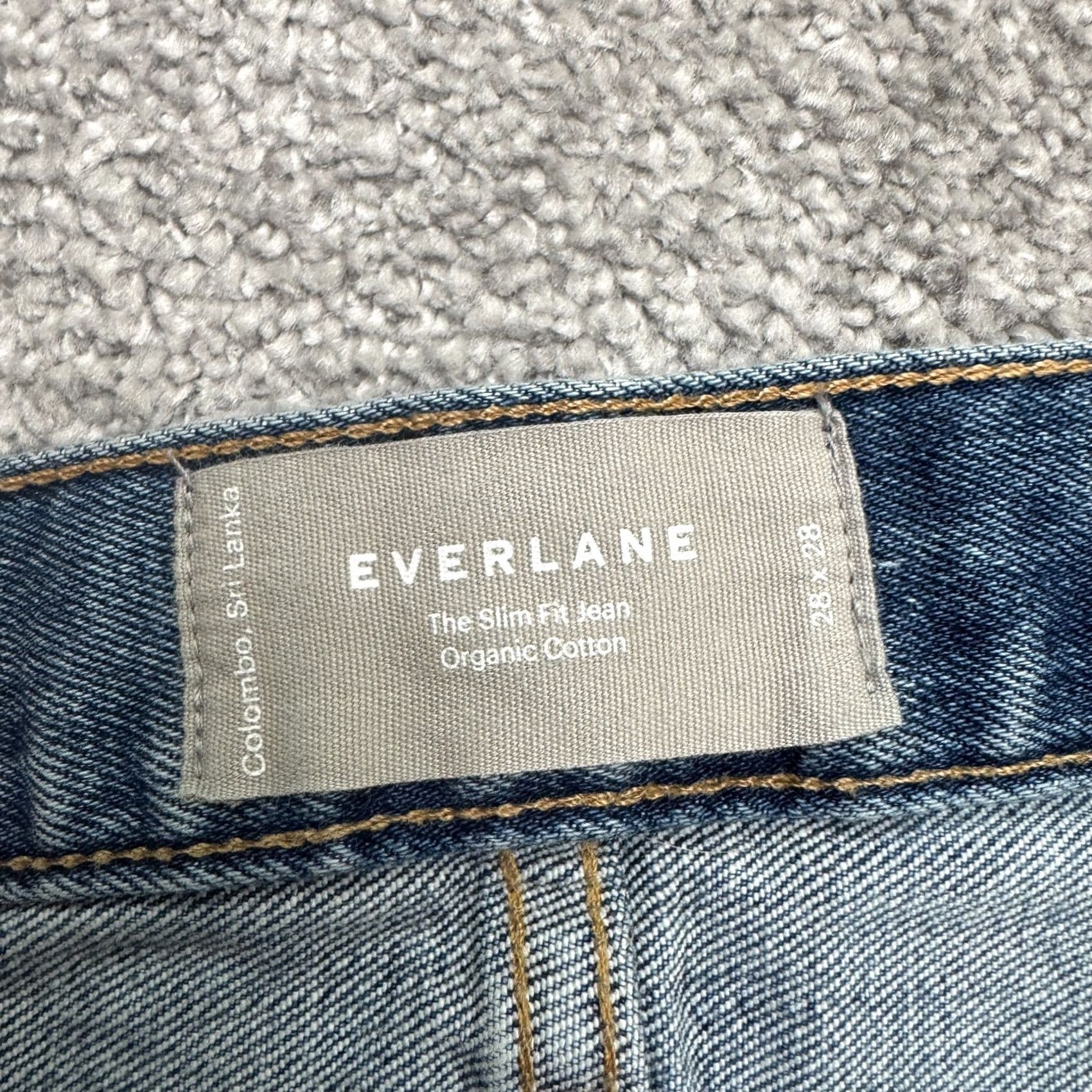Everlane Everlane The Slim Fit Jean Denim Blue 28x28 Medium Wash Womens Straight Jeans 5-Pocket Stretch Size 28" / US 6 / IT 42 - 7 Thumbnail