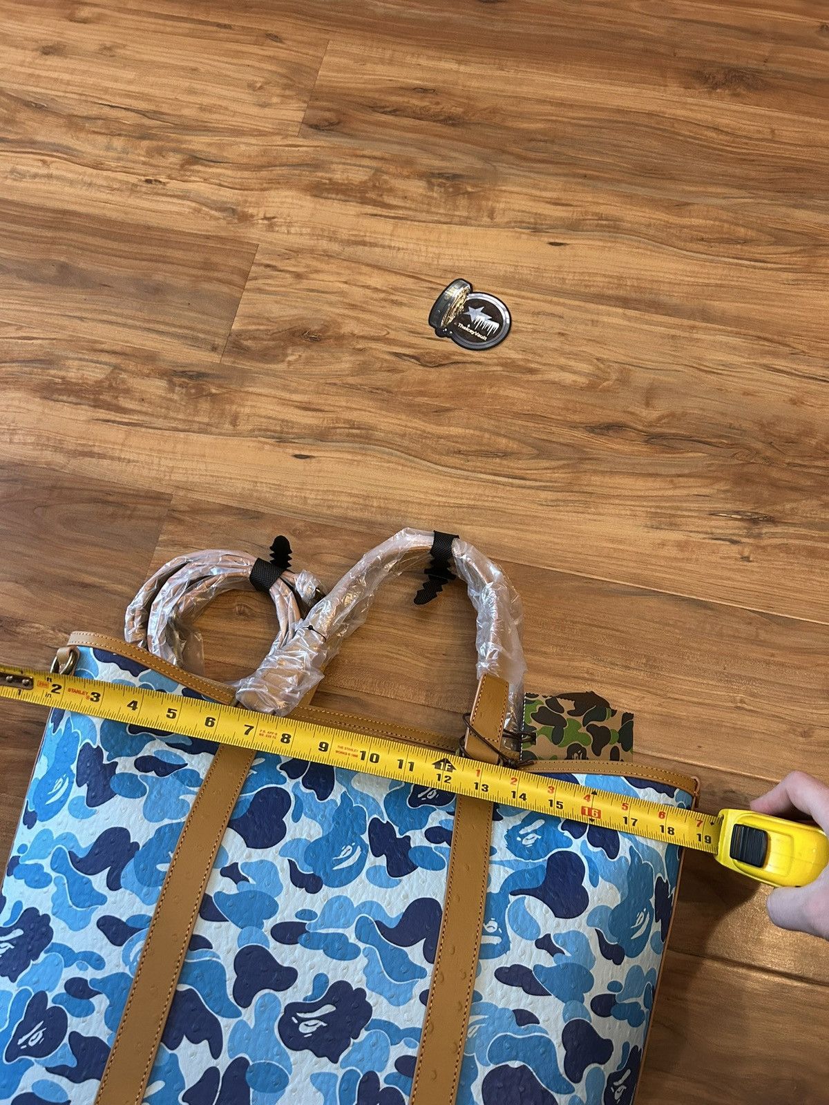 Bape NEW Bape Blue ABC Camo PU Ostrich Leather Tote Bag Size ONE SIZE - 13 Thumbnail
