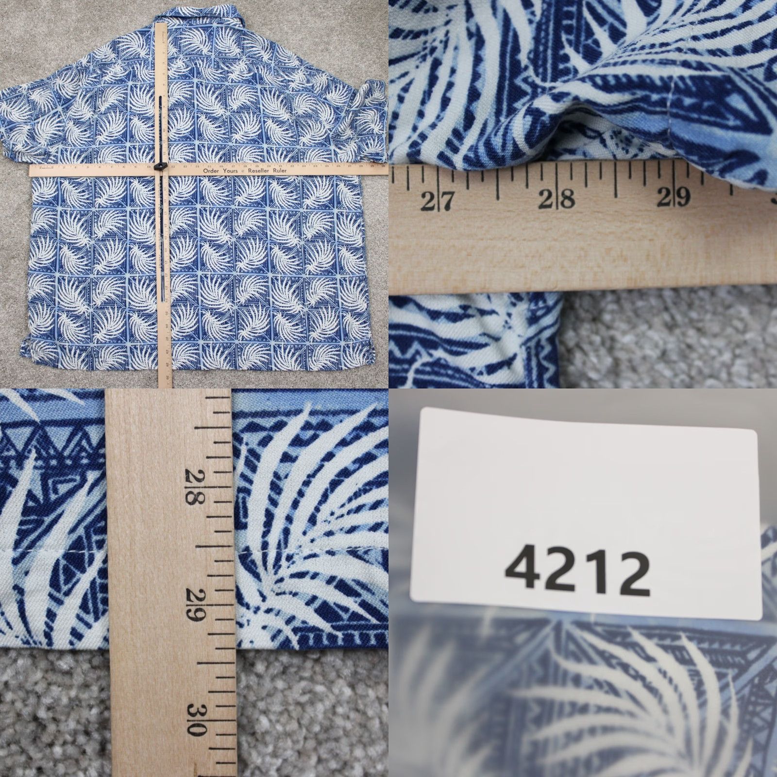 Nat Nast Nat Nast Shirt Mens 2XL Floral Silk/Cotton Short Sleeve Button Up Blue/White Size US XXL / EU 58 / 5 - 8 Thumbnail